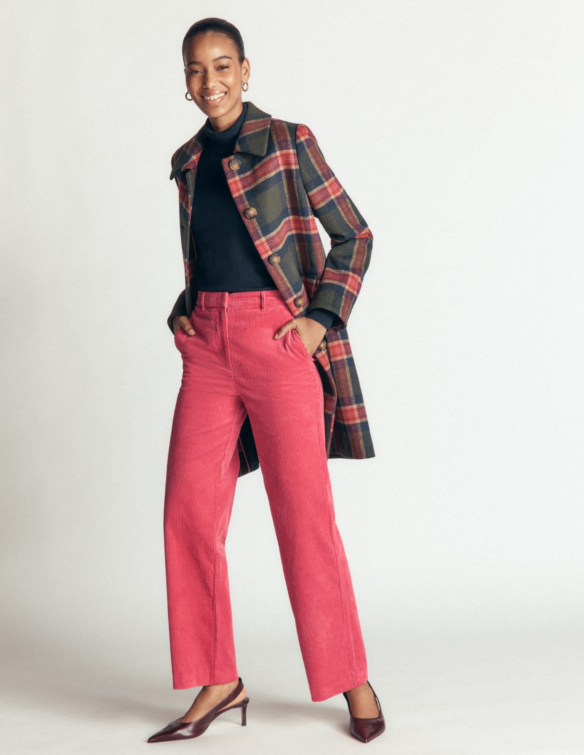 Fitzrovia Cord-Säulenhose-Kirschrot - Image 6