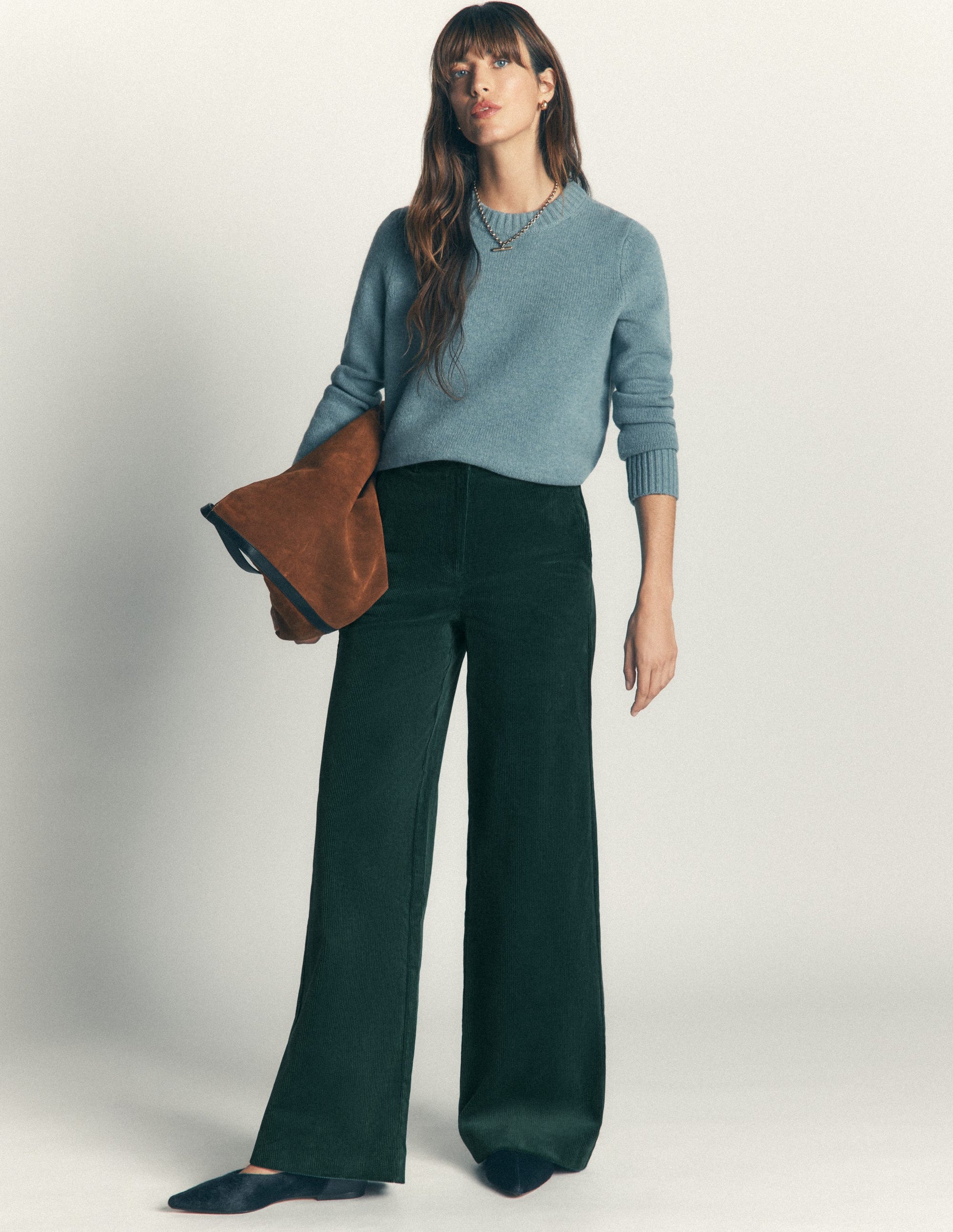 Belgravia Cord Trousers-Midnight Teal-1