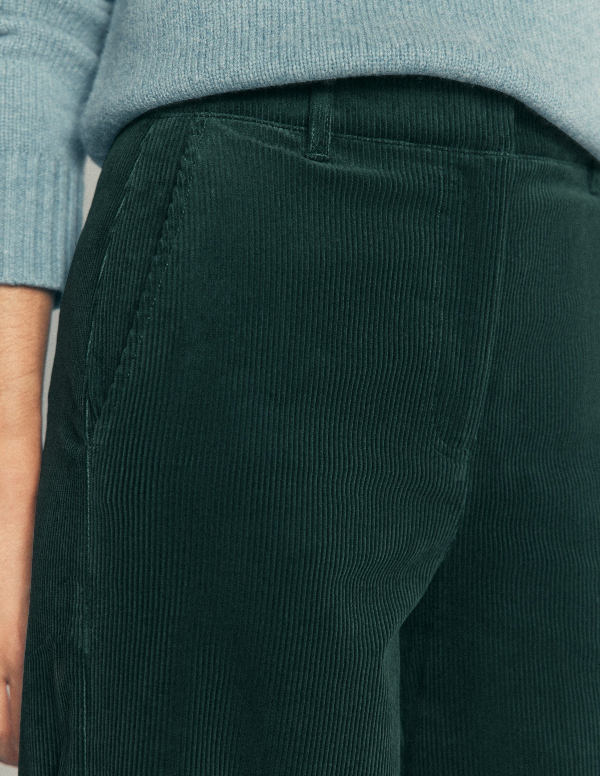 Belgravia Cord Trousers-Midnight Teal-2