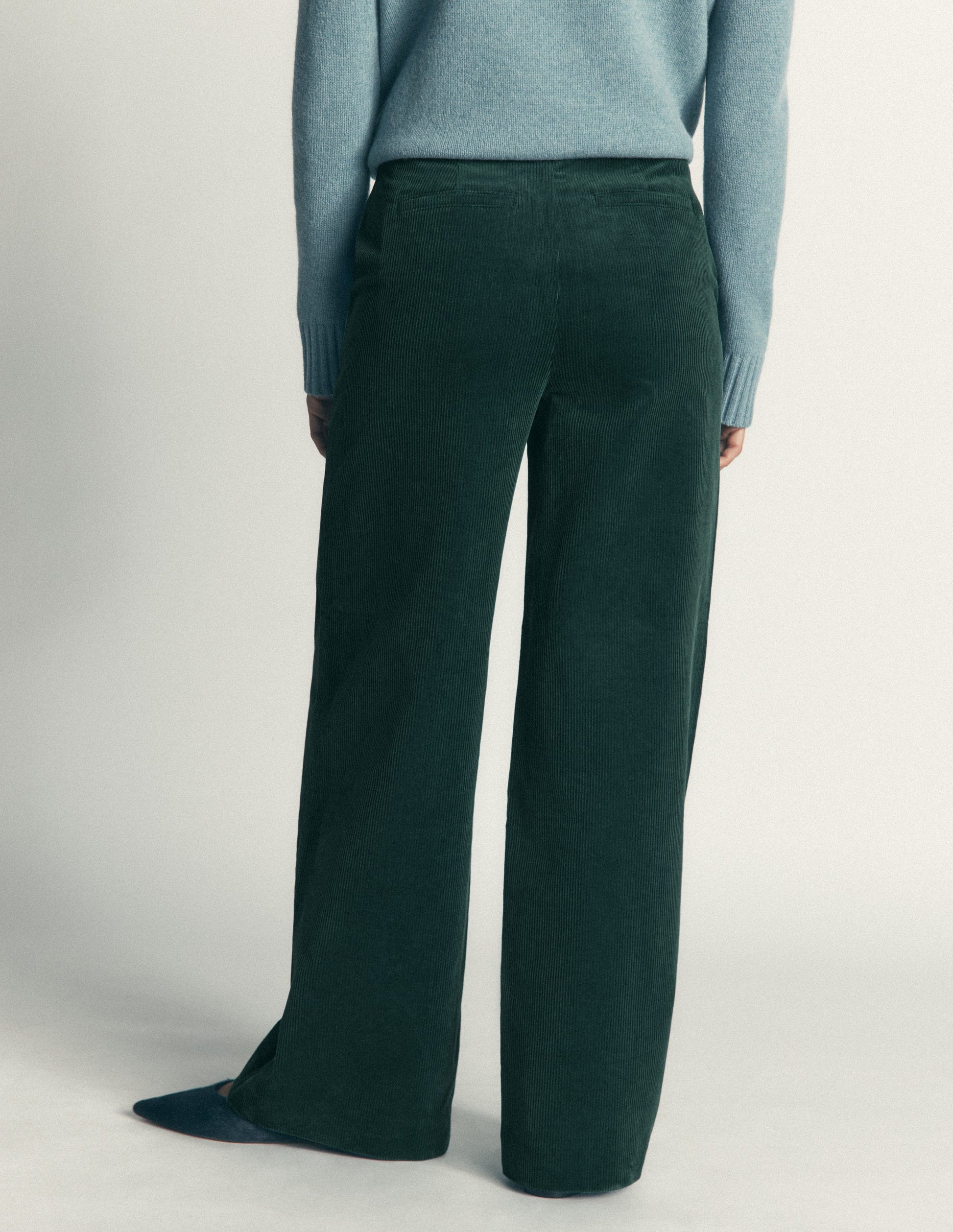 Belgravia Cord Trousers-Midnight Teal-3