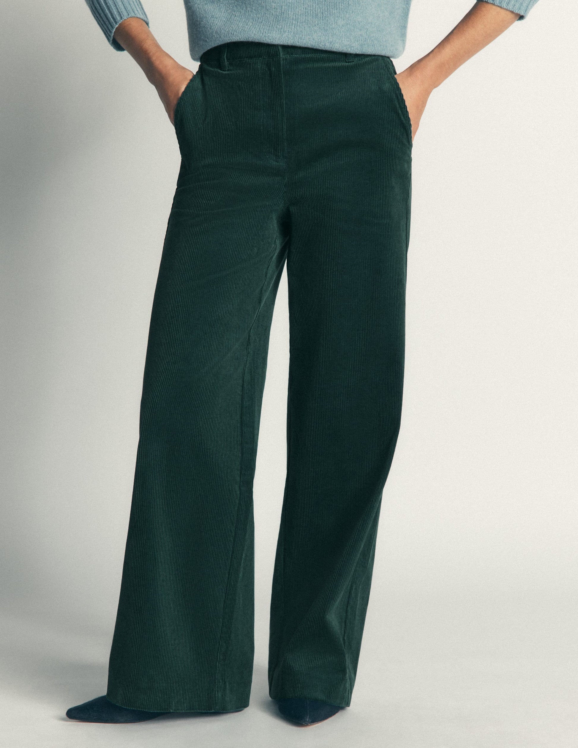 Belgravia Cord Trousers-Midnight Teal-4