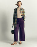 Pantalon Belgravia en velours côtelé-Raisin profond