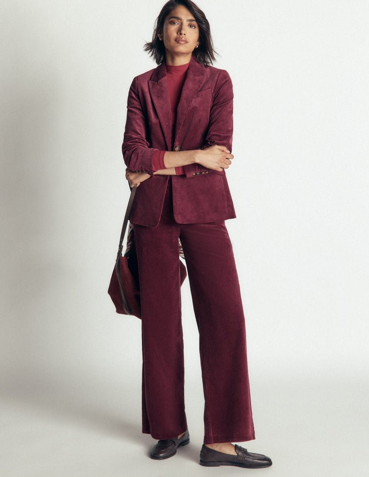 Belgravia Cordhose-Dunkles Purpur