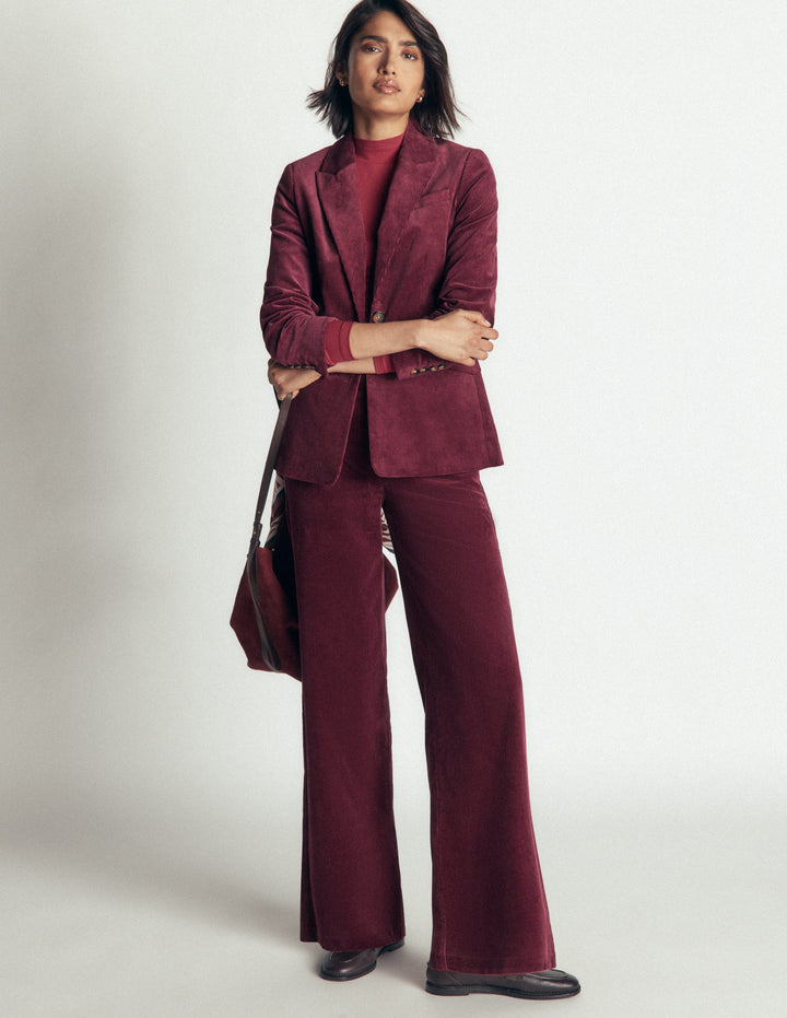 Belgravia Cordhose-Dunkles Purpur
