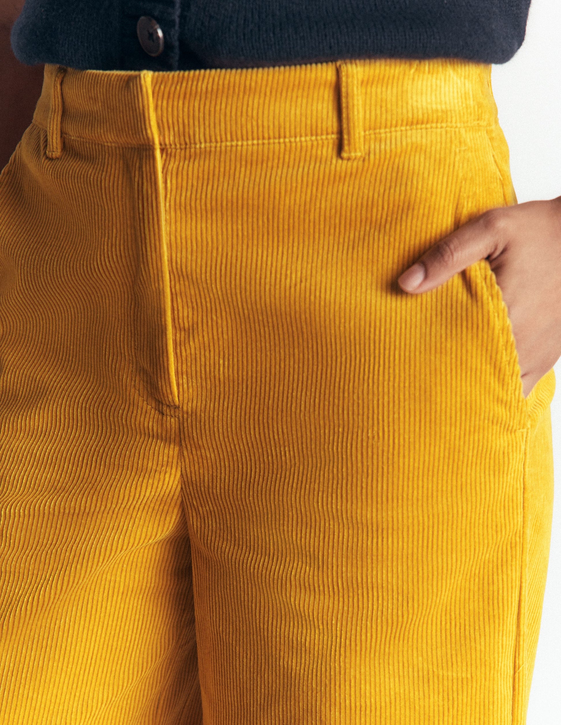 Pantalon Belgravia en velours côtelé-Seigle doré-7