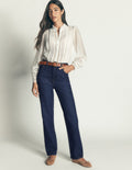 Jeans mit schmal zulaufendem Bein-Indigo