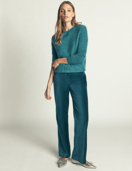 Fitzrovia Samthose-Blaugrün Meer