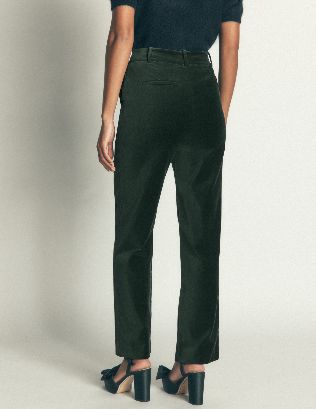 Canonbury Samthose-Mitternachtsblau Smaragdgrün - Image 3