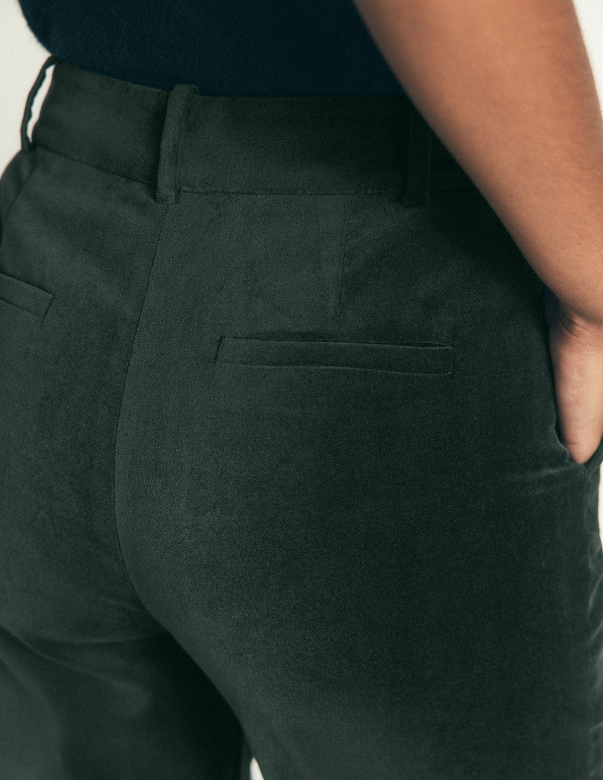 Canonbury Samthose-Mitternachtsblau Smaragdgrün-5