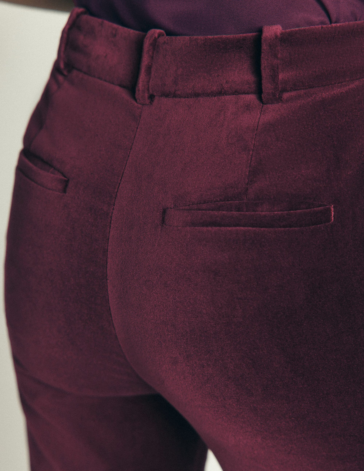 Ausgestellte Samthose-Dunkle Kirsche - Image 5