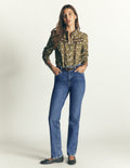 Schmal geschnittene Jeans mit hohem Bund-Medium Vintage