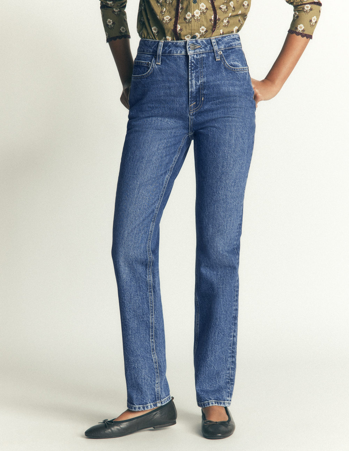 Schmal geschnittene Jeans mit hohem Bund-Medium Vintage - Image 4