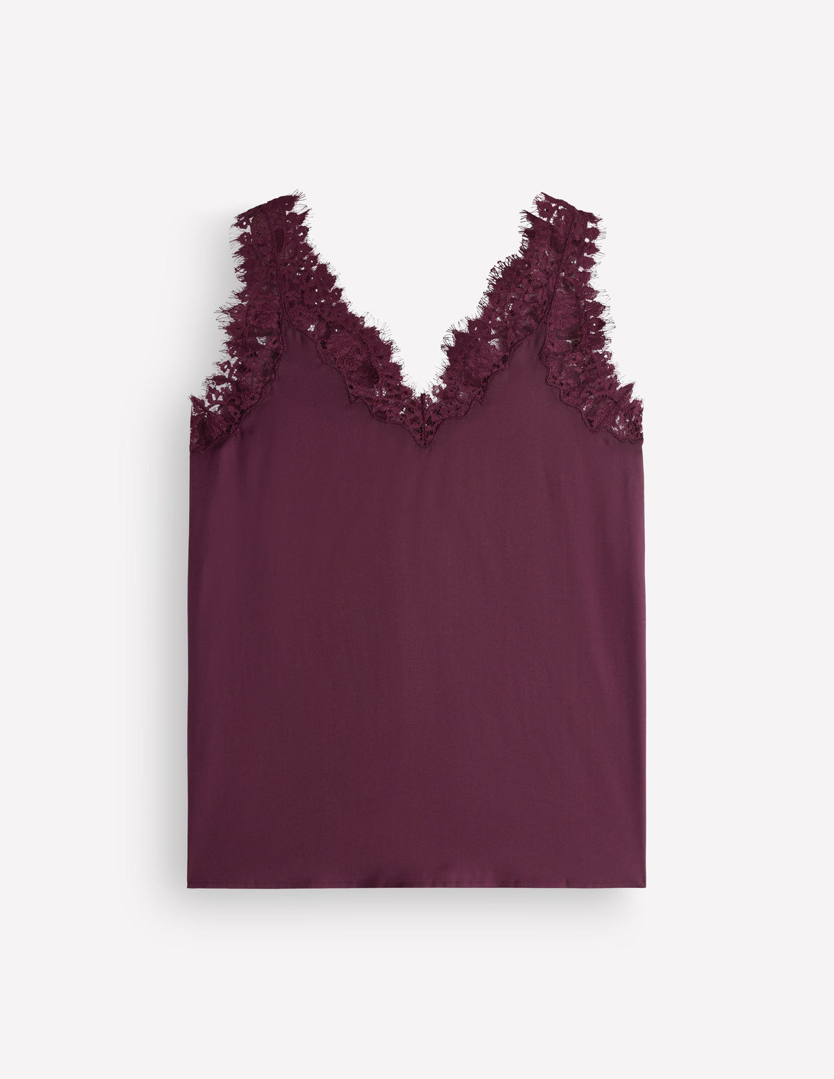 Ara Silk Blend Lace Cami-Bordeaux-7
