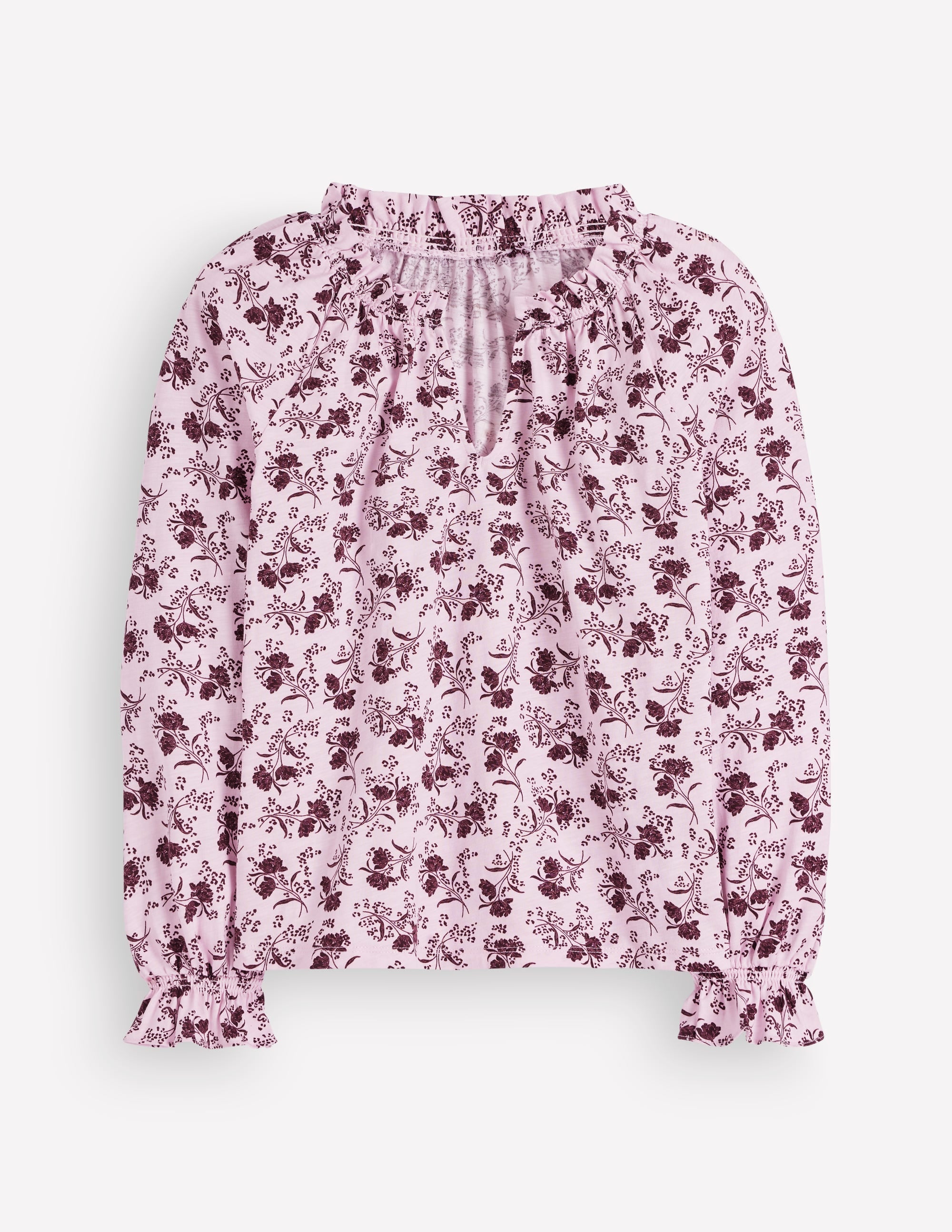 Pia Oberteil mit Rüschen-Leichtes Flieder, Verzauberte Zweige - Image 8