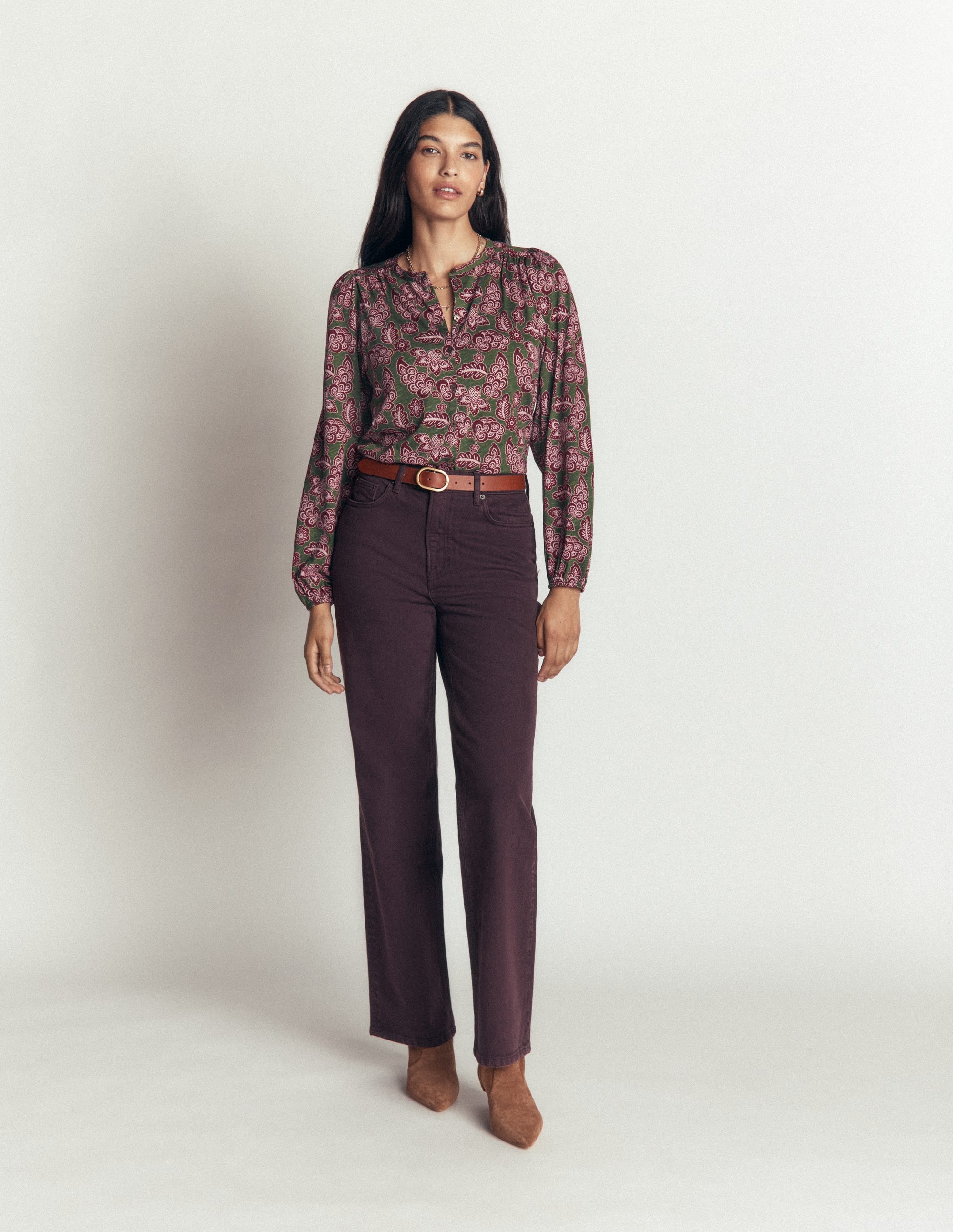 Chemise Ara en jersey-Ciboulette, motif Tickled Meadows - Image 4