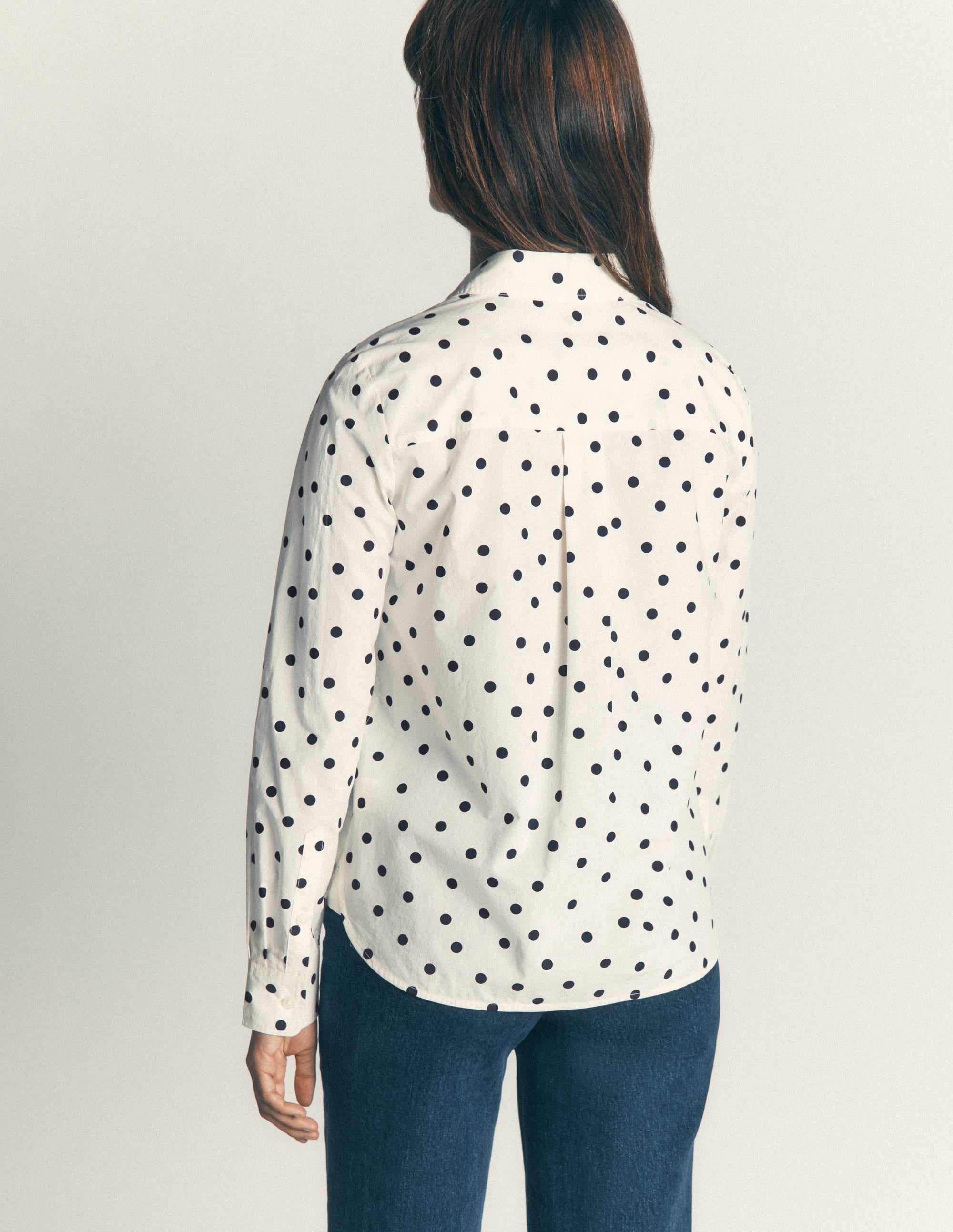 Das neue Sienna Baumwollhemd-Französisches Marineblau, Boden-Punkte - Image 3