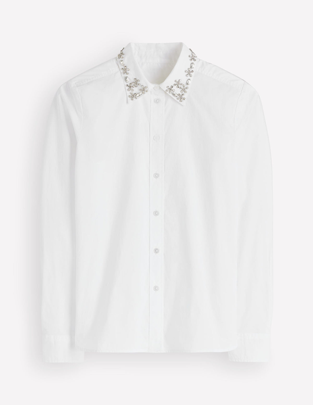 The New Sienna Cotton Shirt-White, Jewel Collar-7