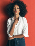 The New Sienna Cotton Shirt-White, Jewel Collar