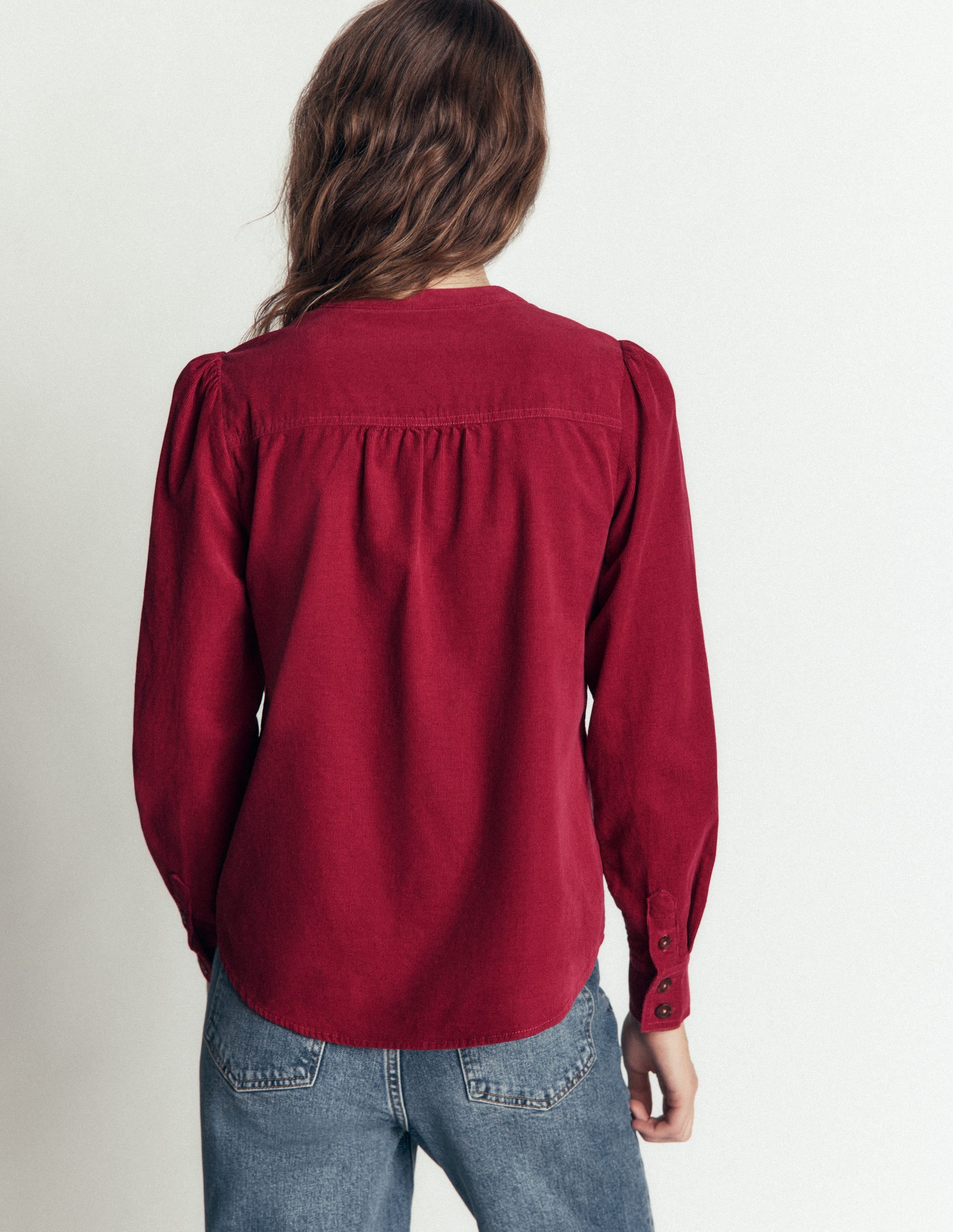 Thea Cordhemd-Erdiges Rot - Image 3