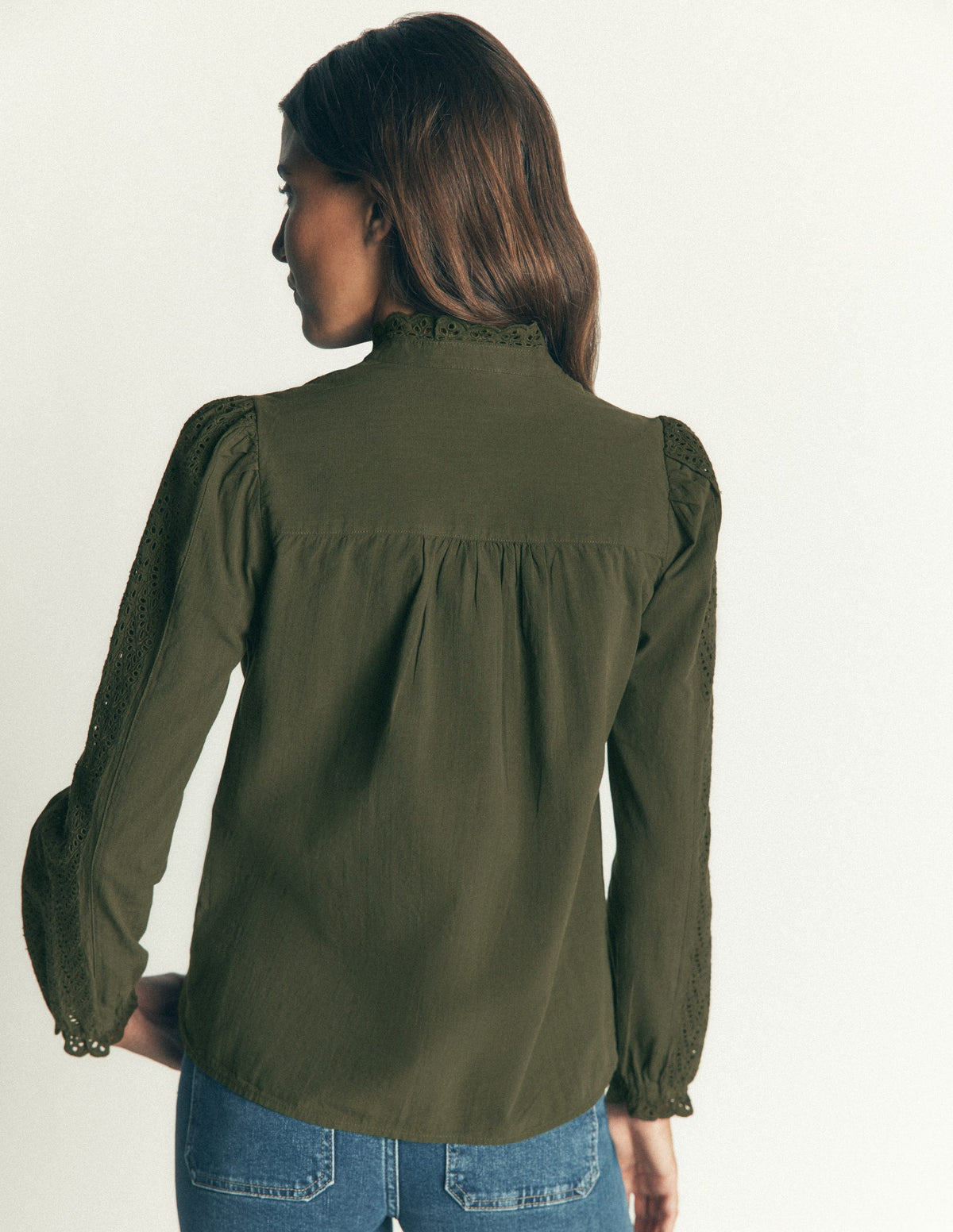 Broderie Cotton Top-Scarab - Image 3