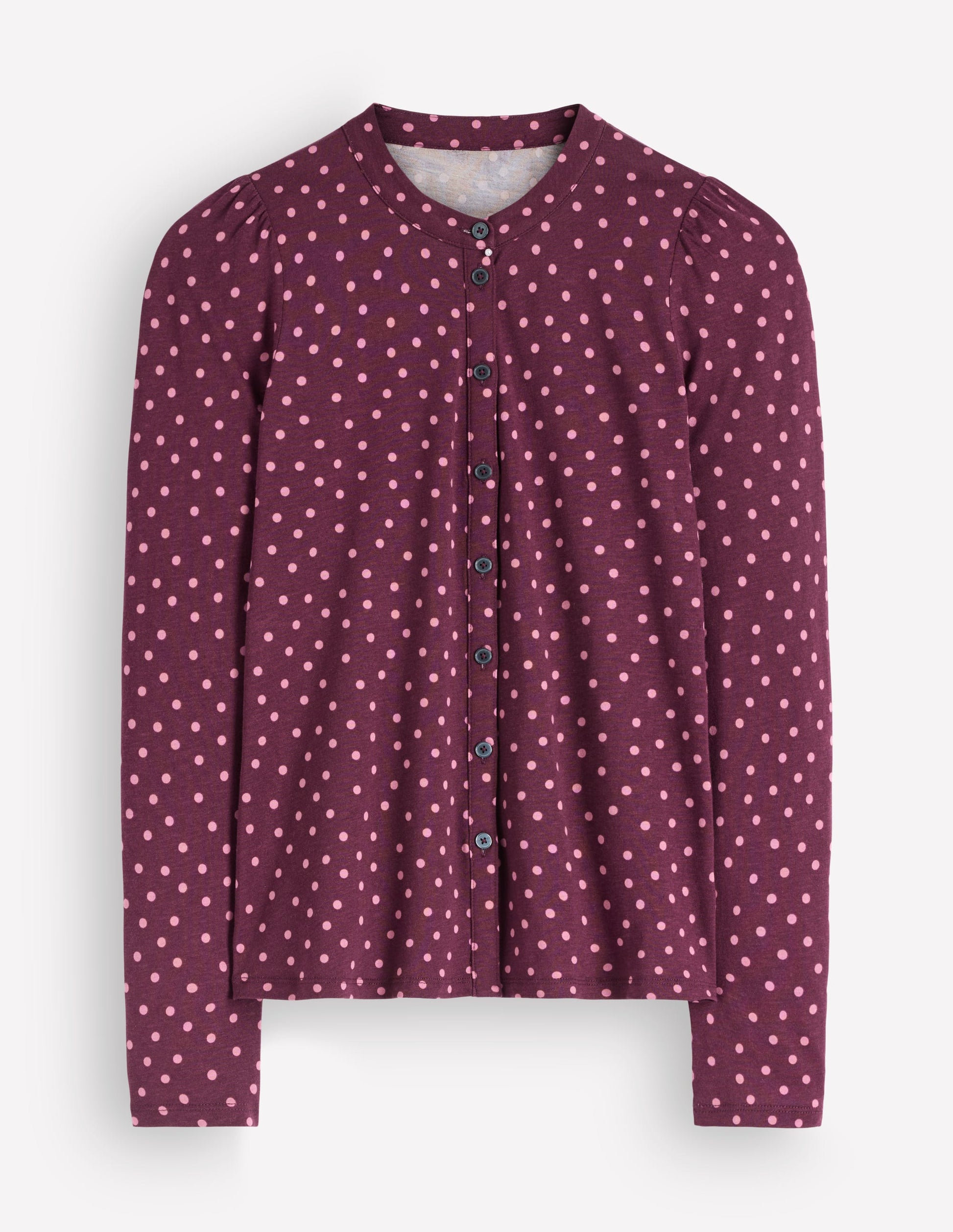 Chemise ultra-douce à manches bouffantes-Winetasting, pois peints-6
