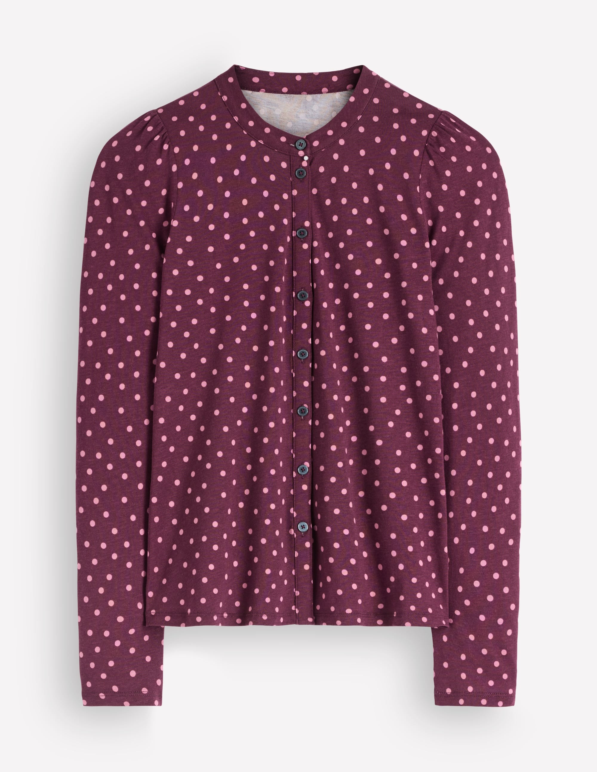 Chemise ultra-douce à manches bouffantes-Winetasting, pois peints - Image 6