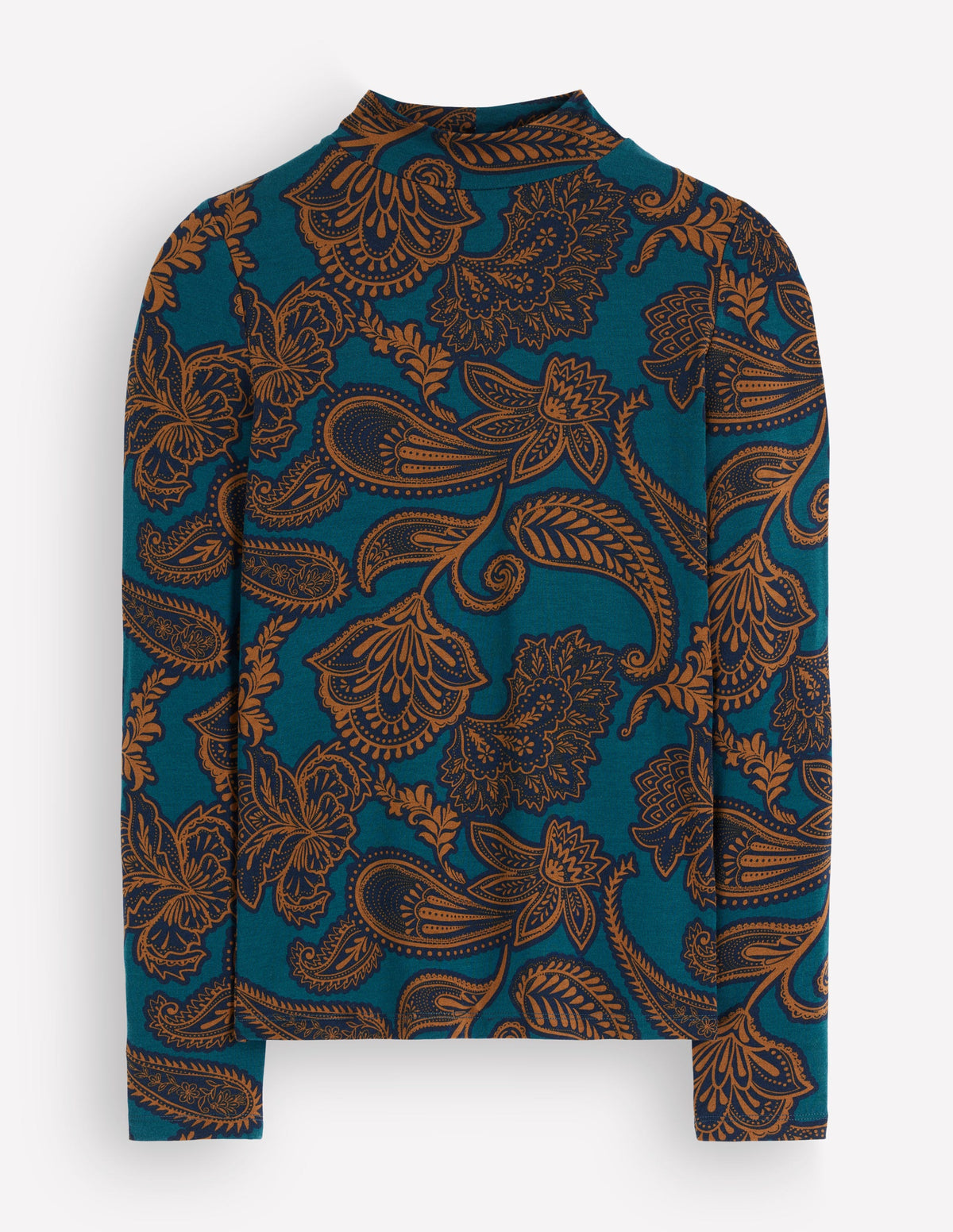Hochgeschlossen, langärmlig-Legionärsblau, Paisley-Bouquet - Image 5