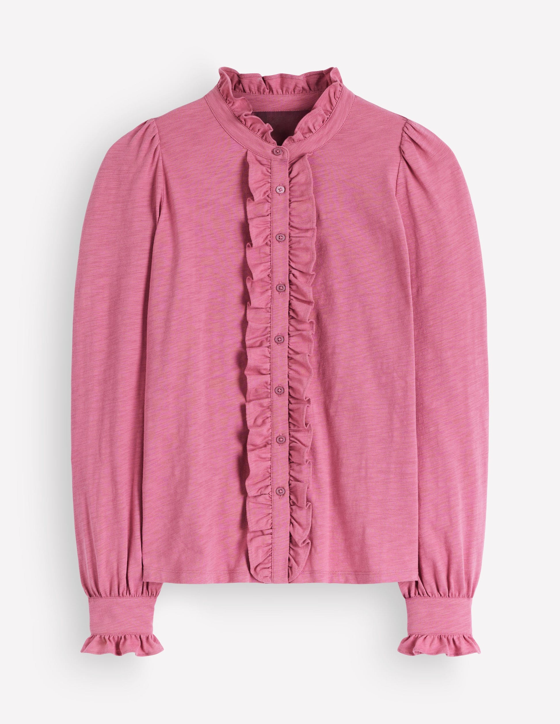Blouse à grands volants-Bruyère rose-5