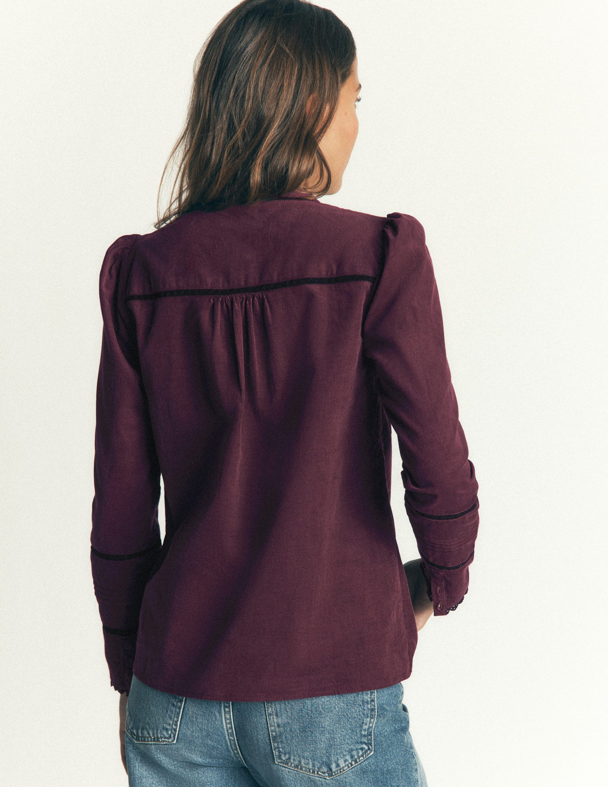 Carmen Cordoberteil mit Spitzenbesatz-Dunkle Kirsche - Image 4