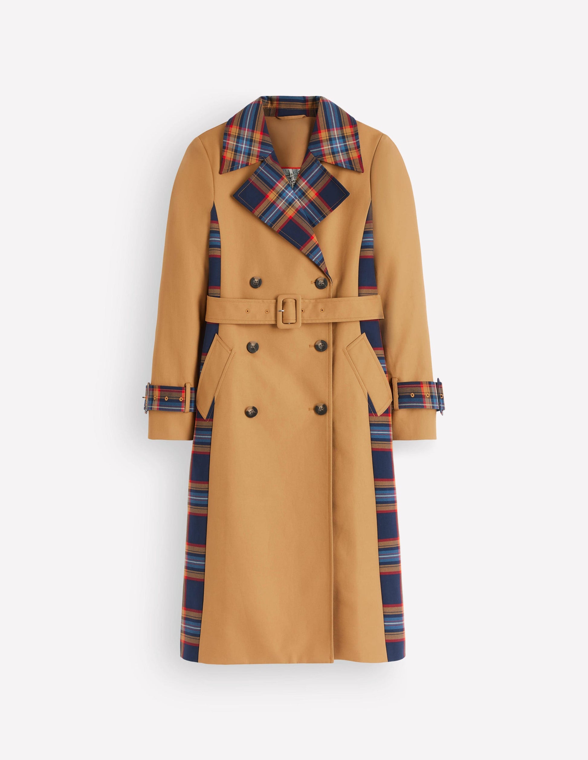 Zweireihiger Trenchcoat-Kamelbraun-10