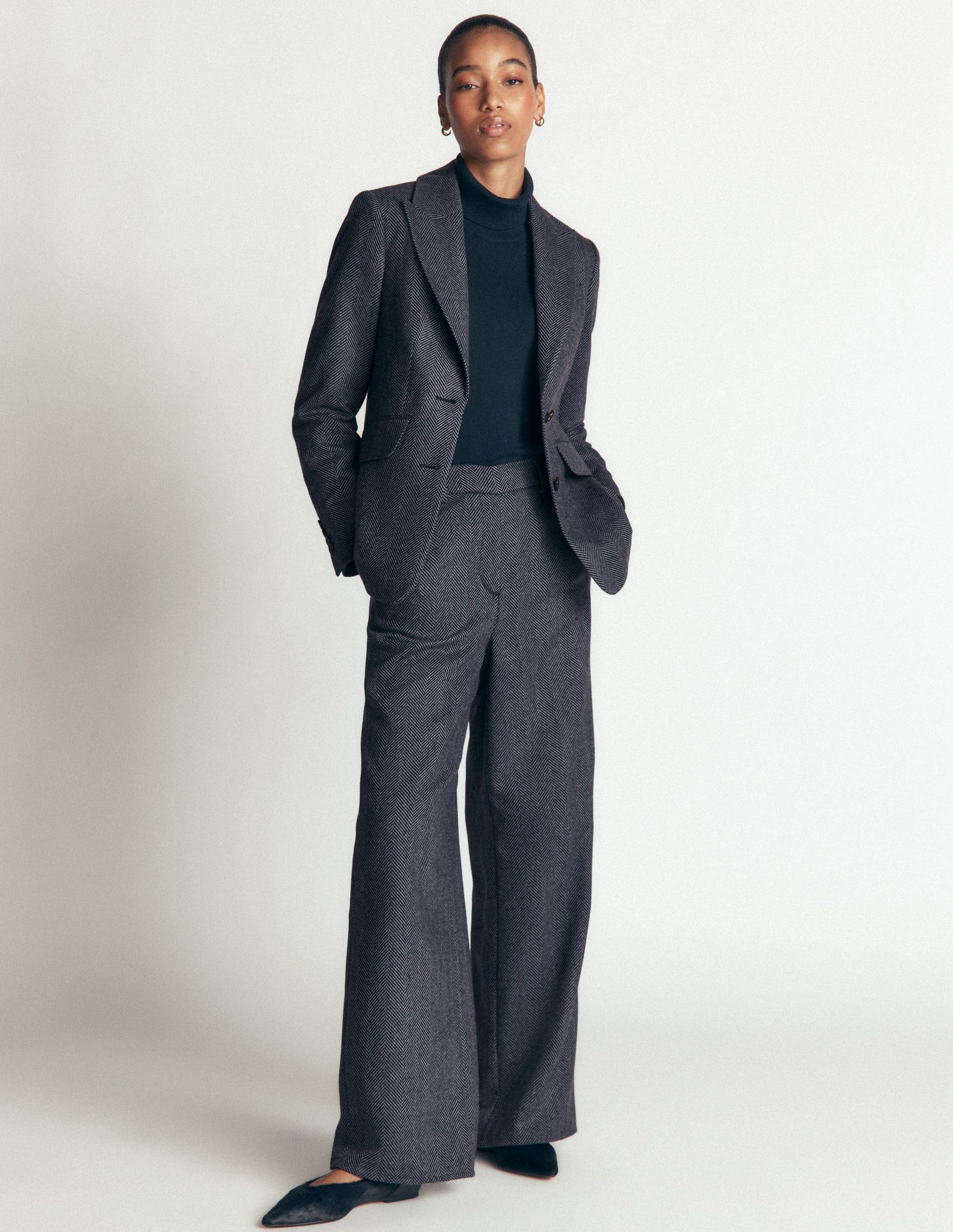 Stamford Wollblazer-Blau und Marineblau Fischgrätmuster-6