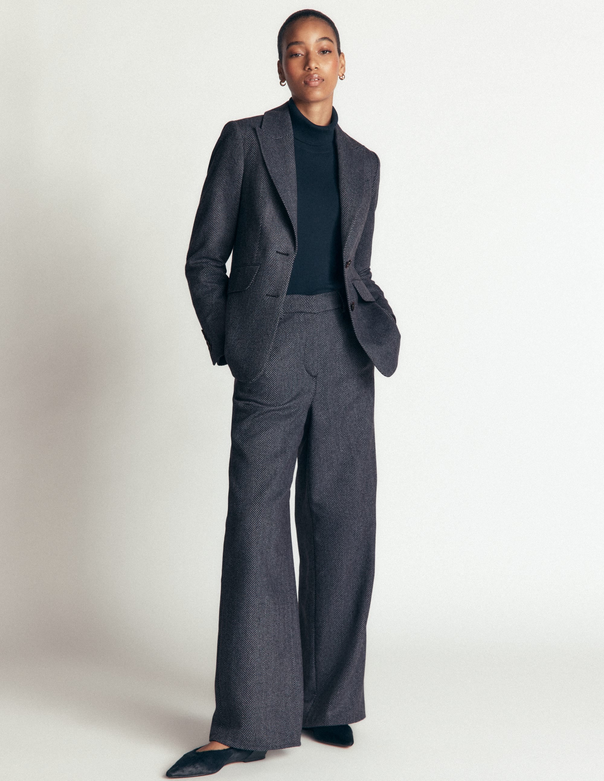 Stamford Wollblazer-Blau und Marineblau Fischgrätmuster - Image 6