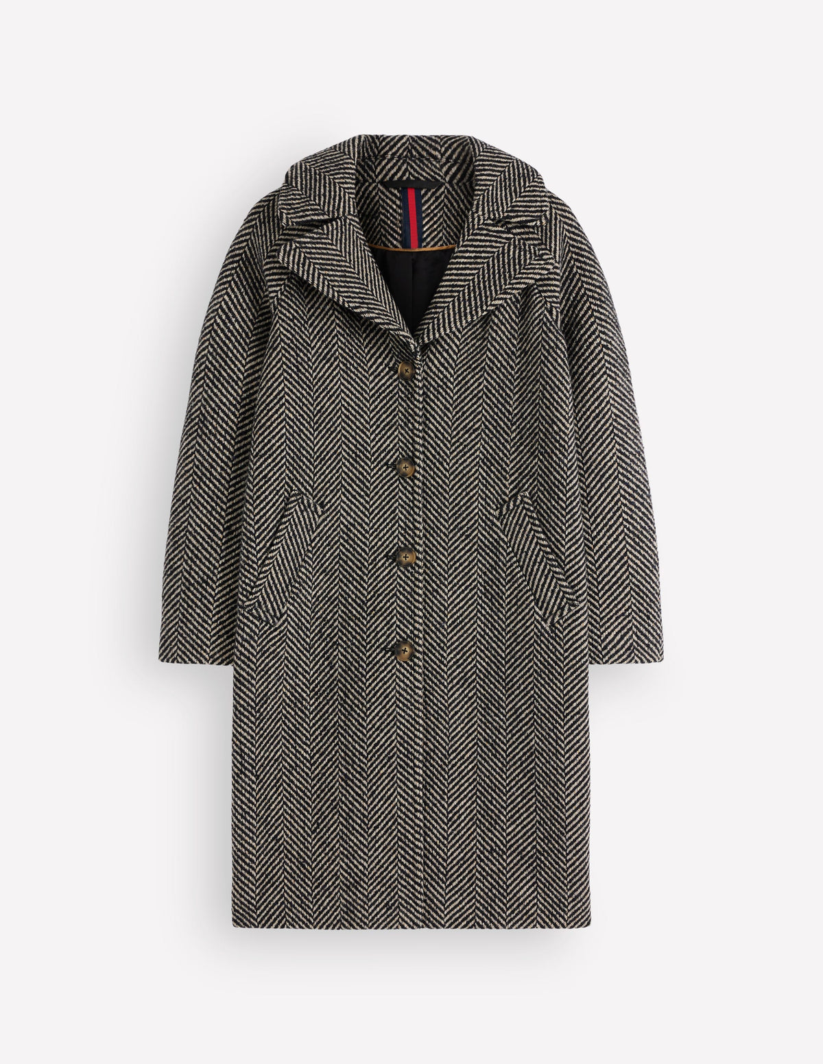 Cotswold Wollmantel-Grau Fischgrät-5