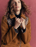 Wendbarer Mantel aus Teddyfell-Mix-Mohair, Leopardenmuster
