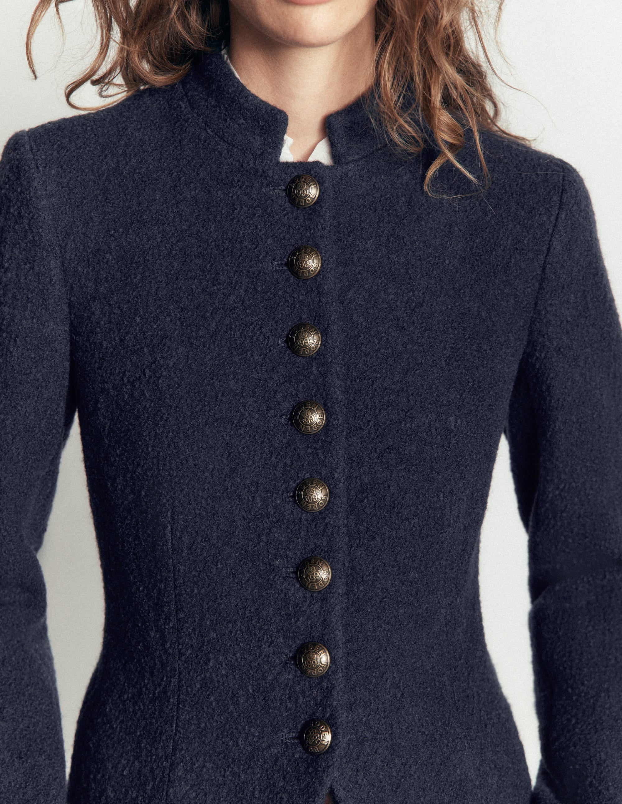 Hereford Boiled Wool Jacket-Navy - Image 2