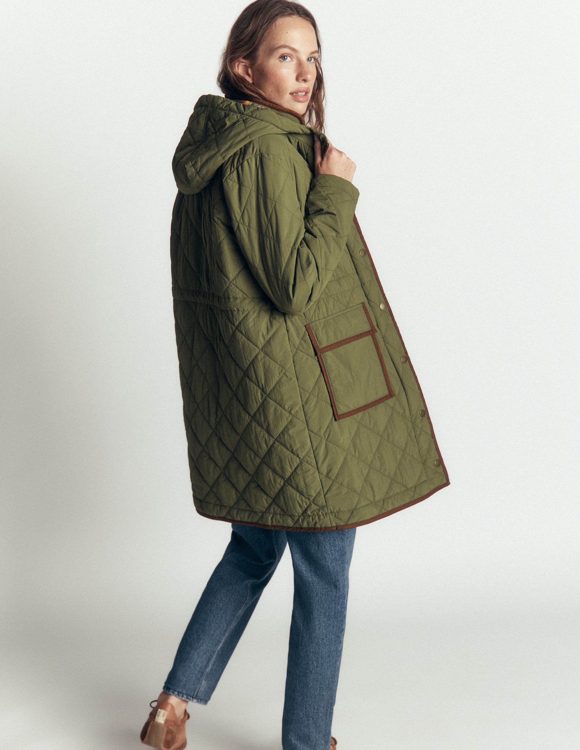 Gesteppter 4-in-1-Parka-Waldgrün - Image 4