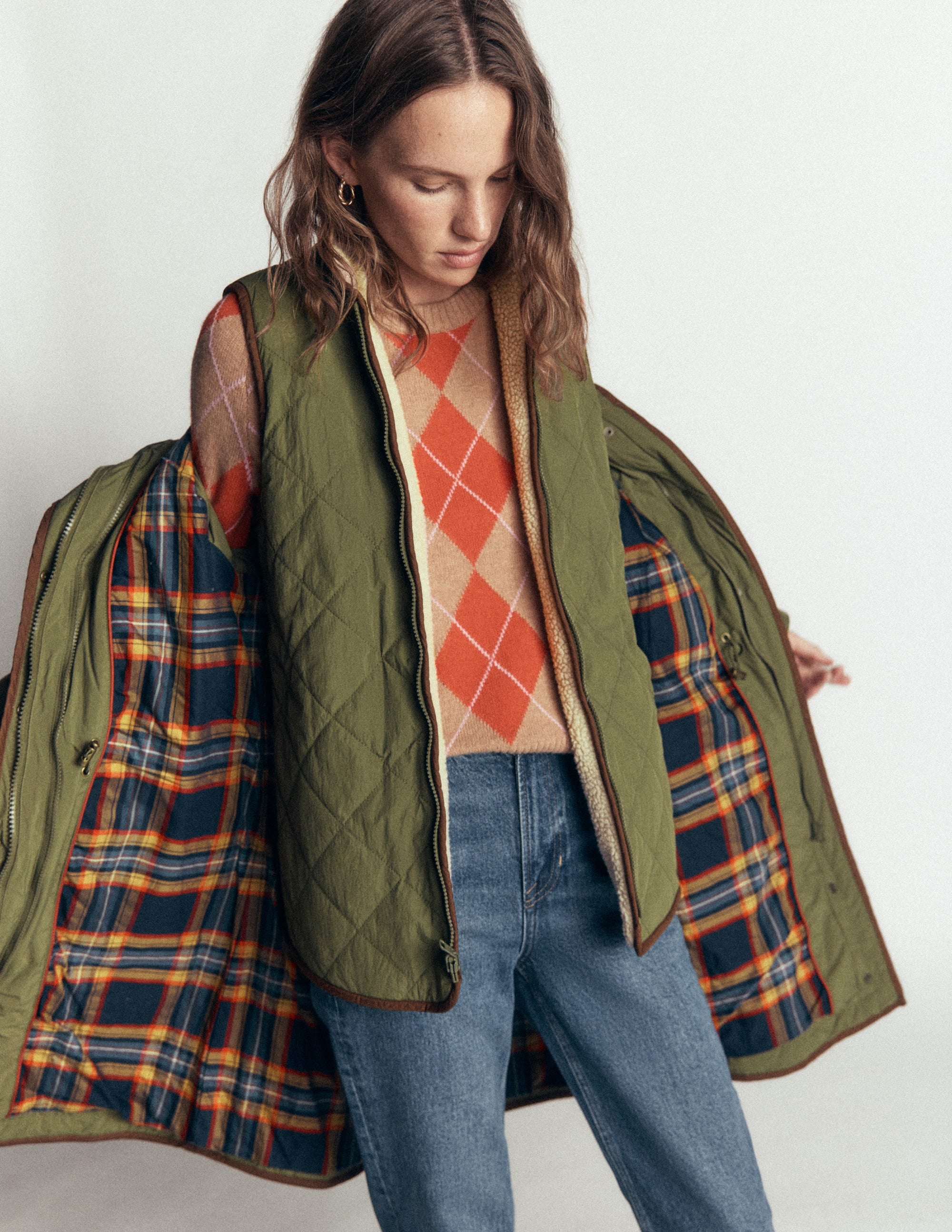 Gesteppter 4-in-1-Parka-Waldgrün - Image 6