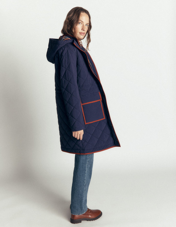 Gesteppter 4-in-1-Parka-Marineblau