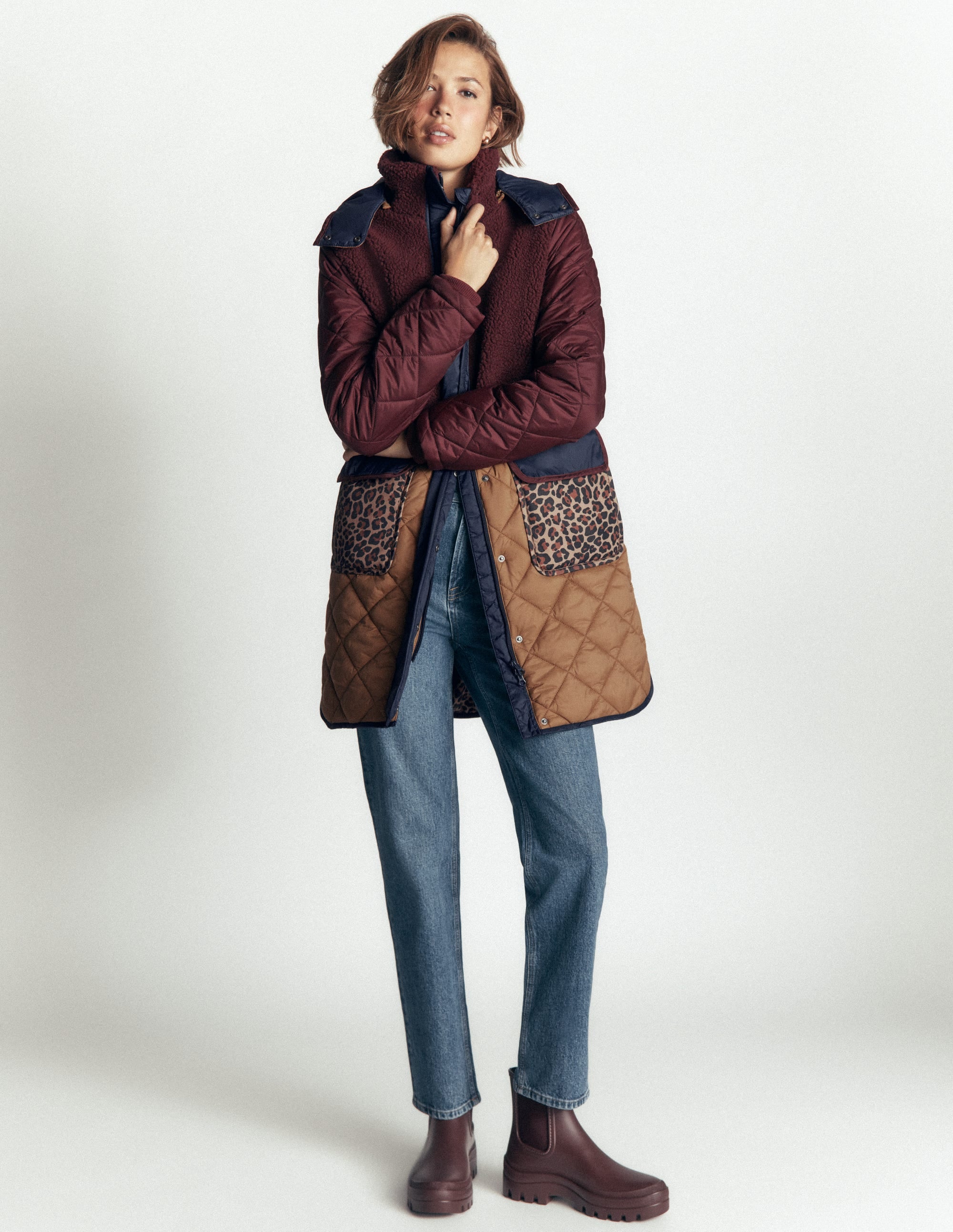 Borg Mix Coat-Deep Wisteria - Image 4