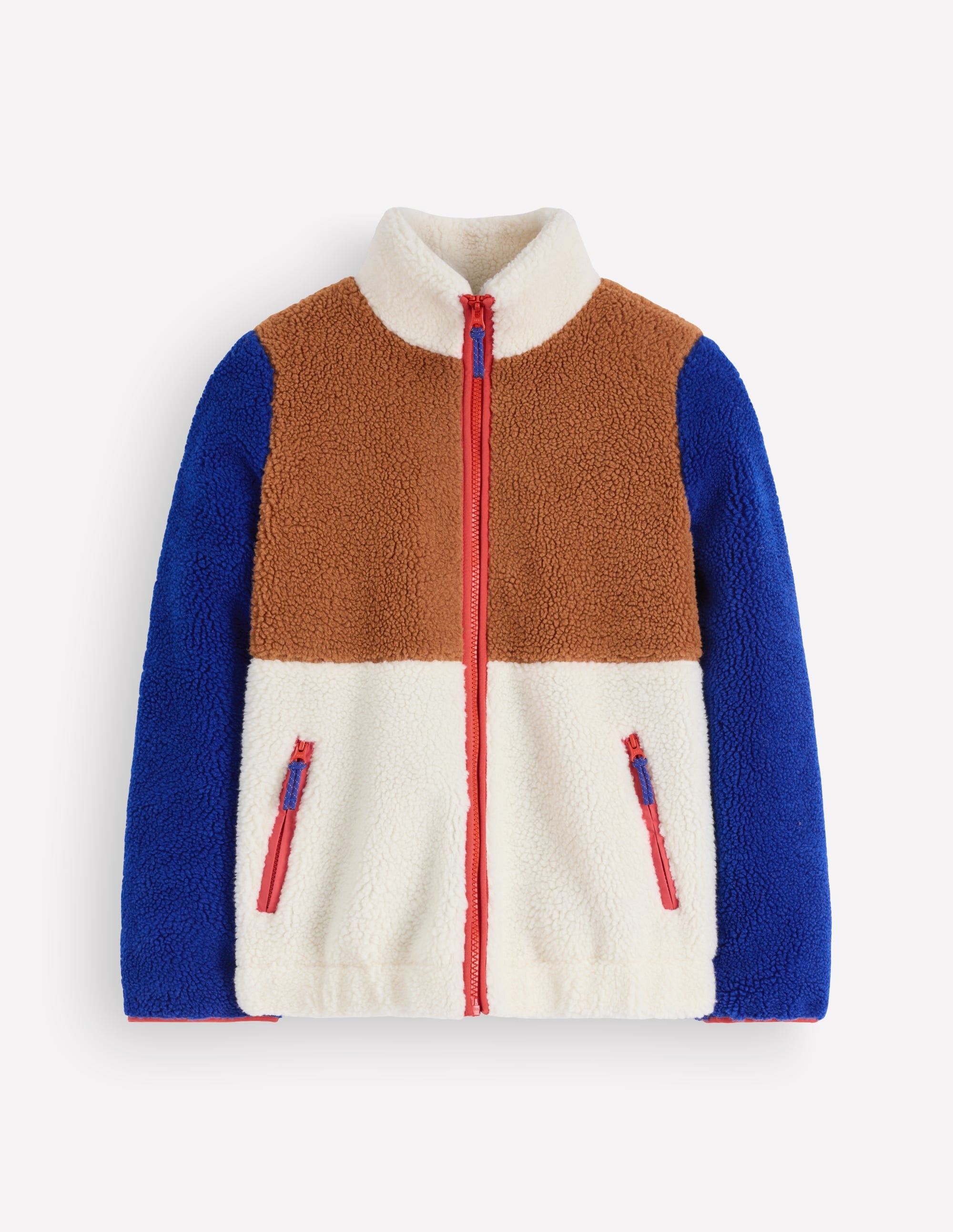 Alnwick Borg Jacket-Brown, Ivory Colour Block - Image 6