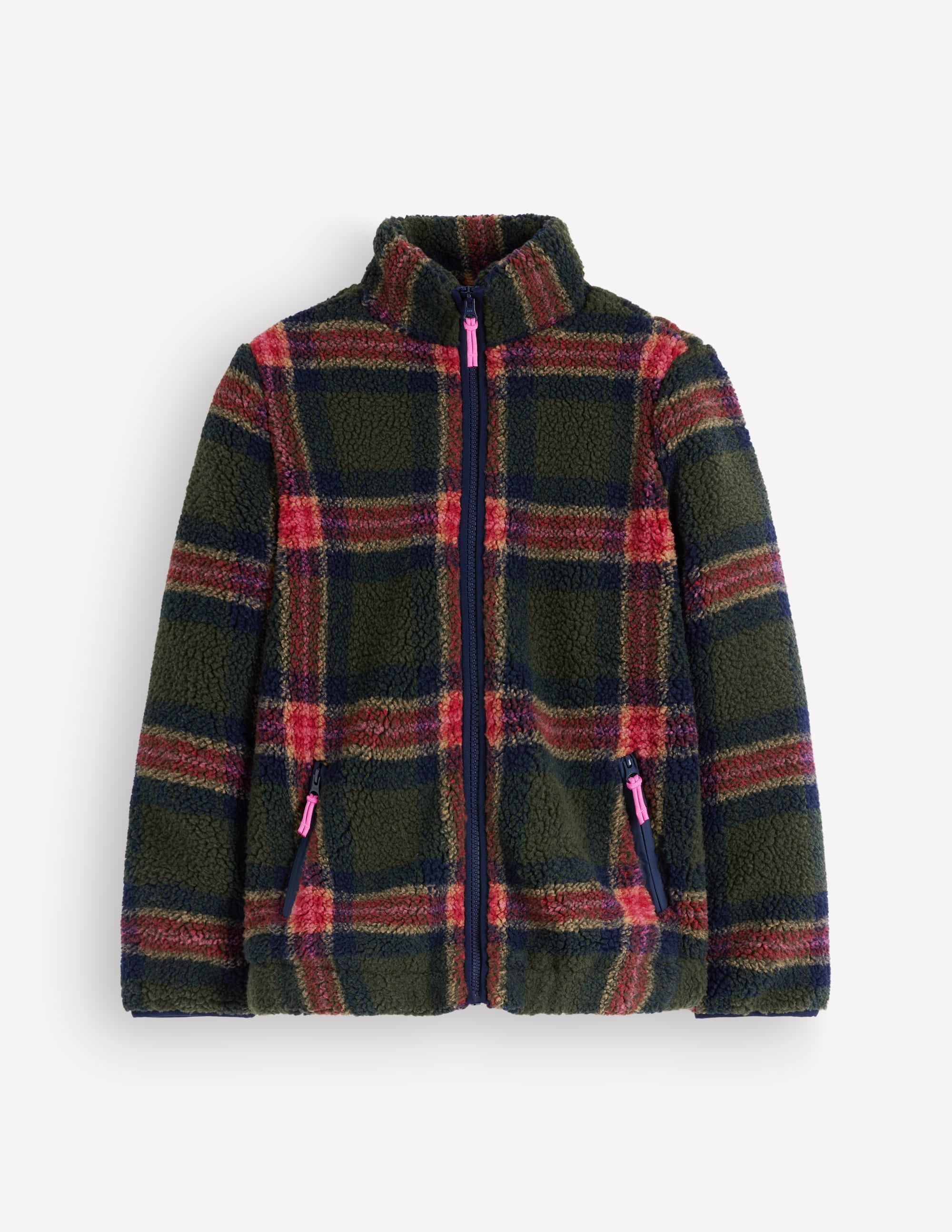 Alnwick Borg Jacket-Olive, Navy and Red Check - Image 6