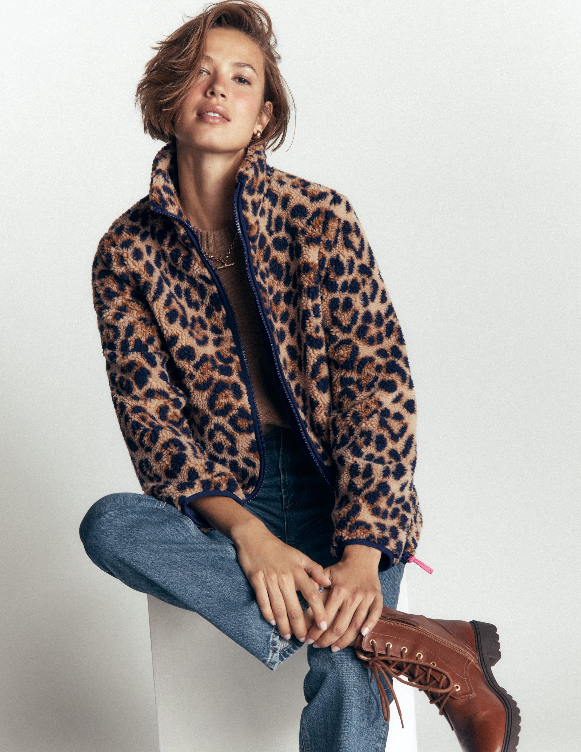 Veste Alnwick en borg-Taupe clair, motif Brushed Animal - Image 1