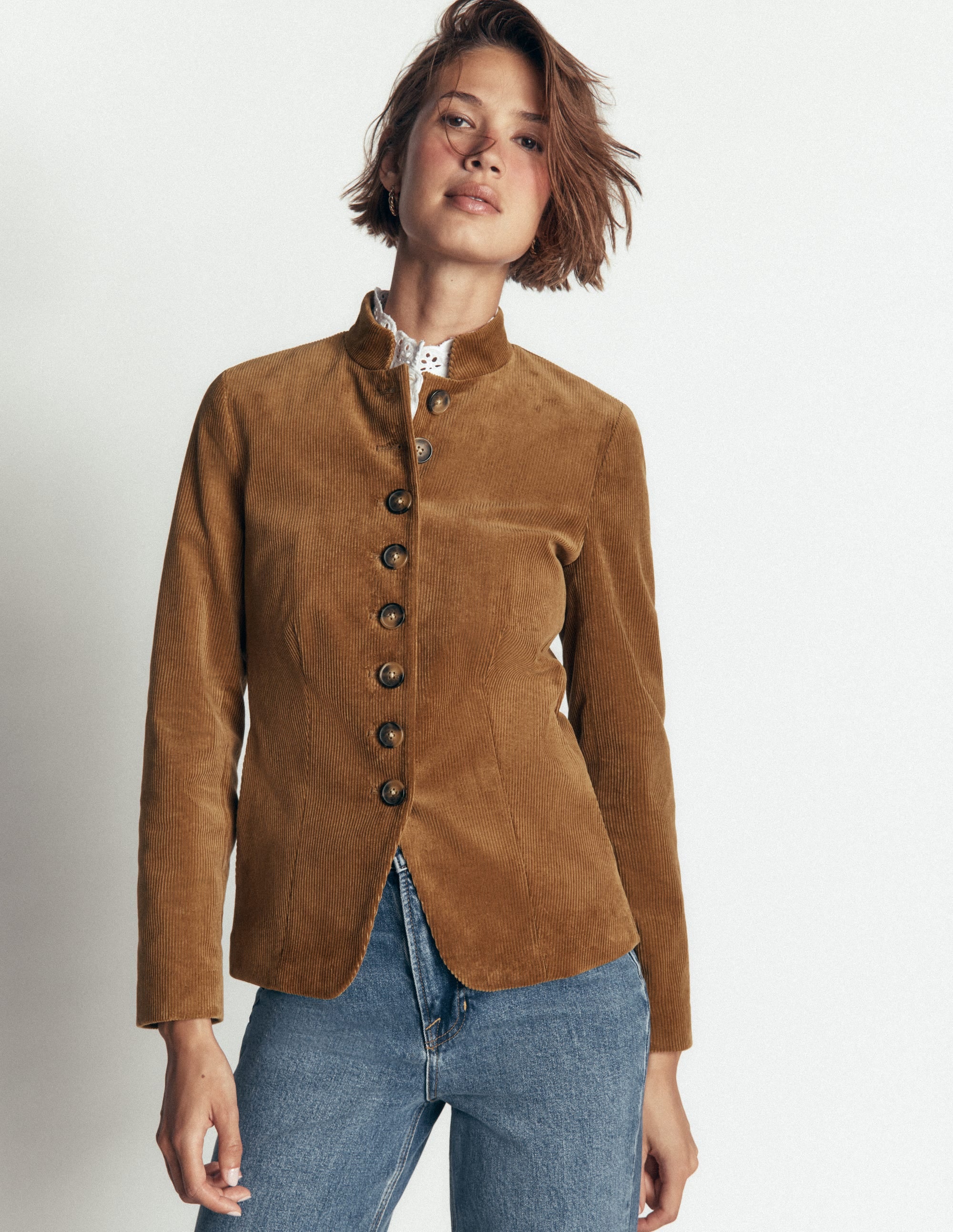 Hereford Cordjacke im Military-Stil-Lebkuchen - Image 1