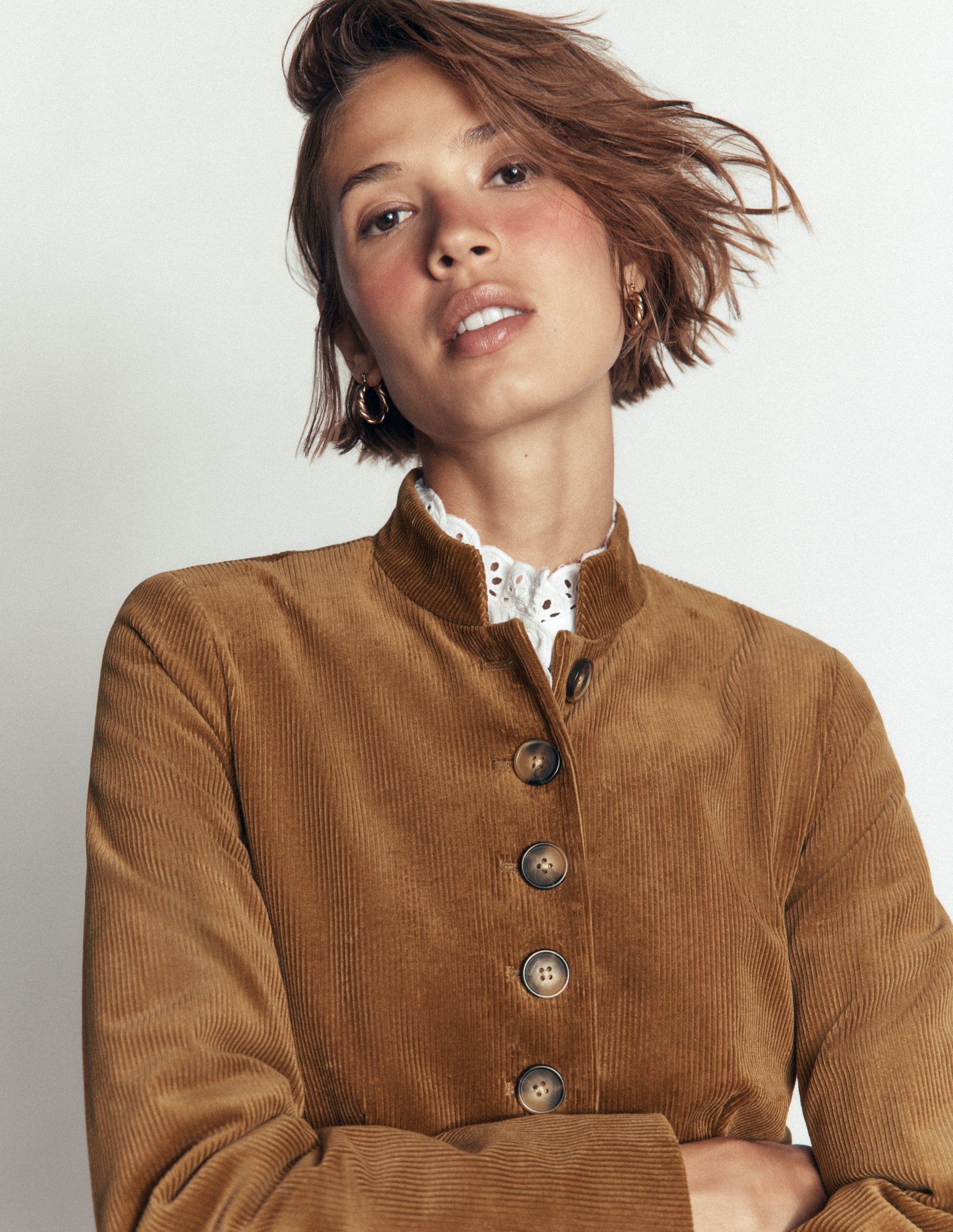 Hereford Cordjacke im Military-Stil-Lebkuchen-2