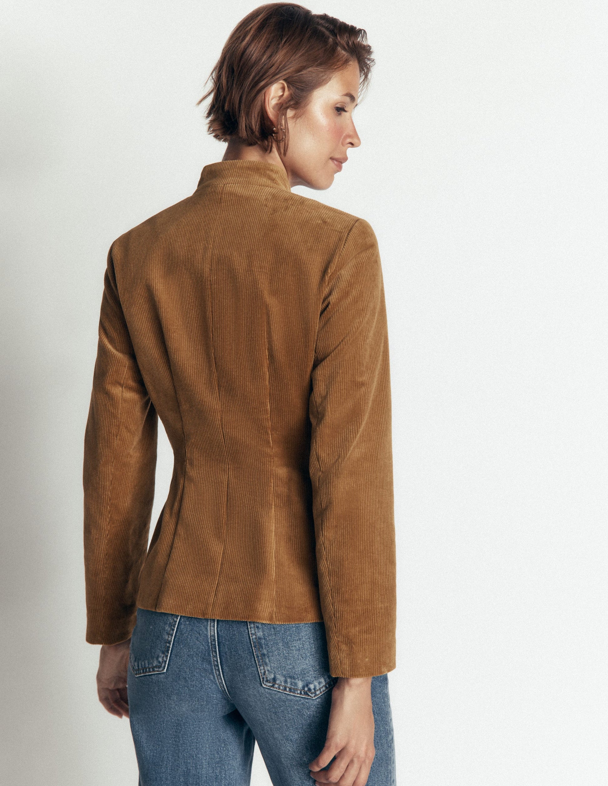 Hereford Cordjacke im Military-Stil-Lebkuchen-3