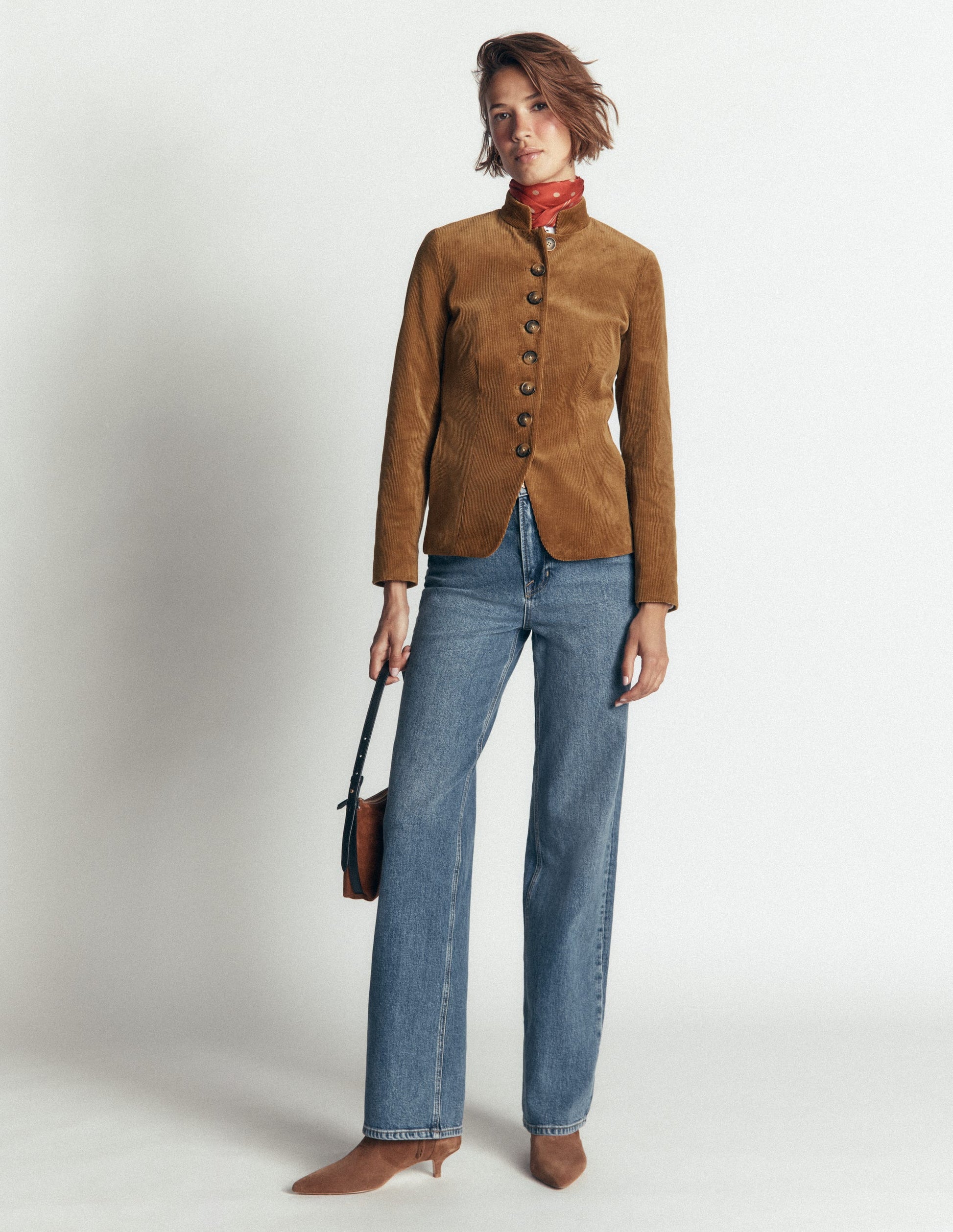 Hereford Cordjacke im Military-Stil-Lebkuchen-4