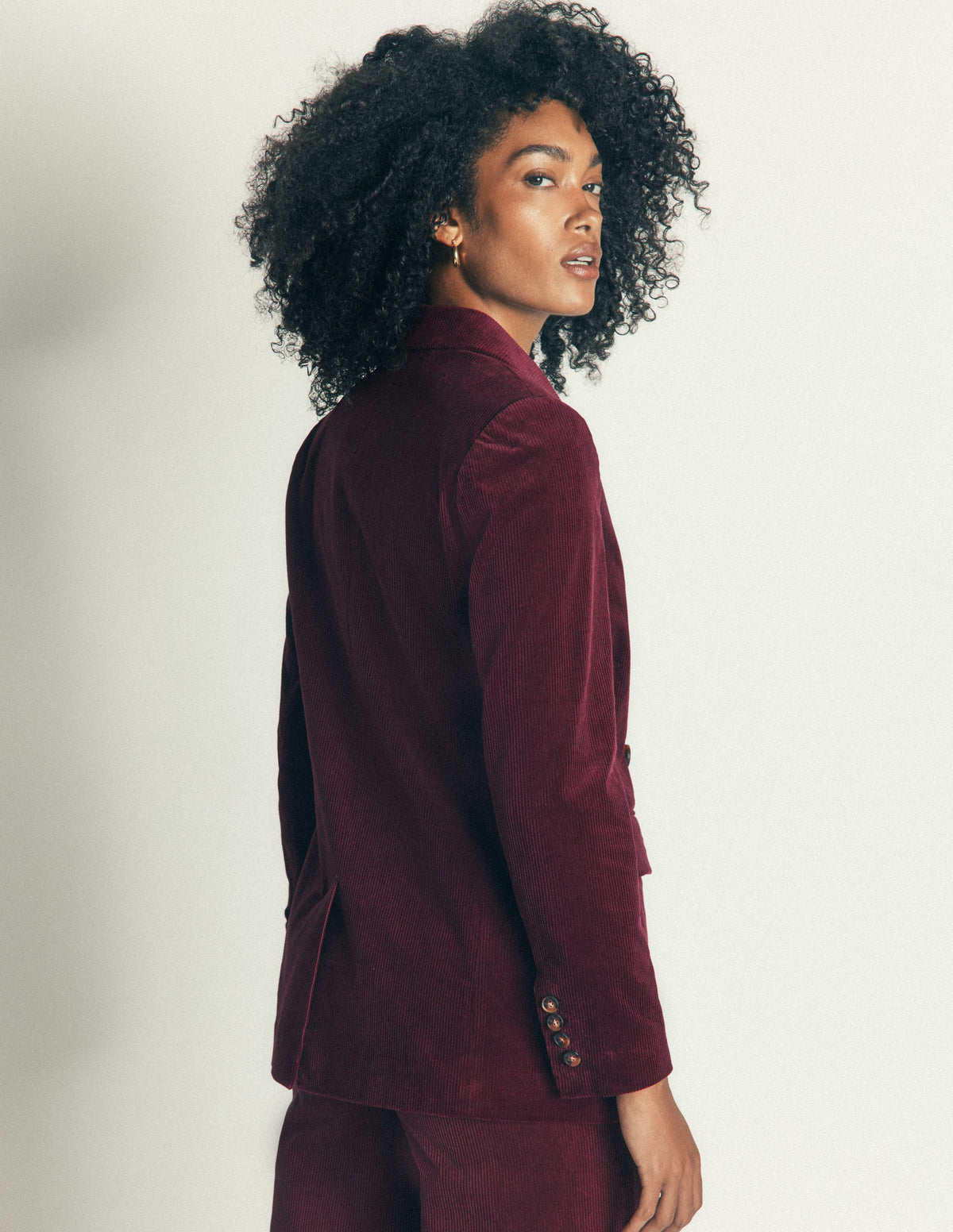 Blazer Keswick en velours côtelé-Pourpre foncé-4