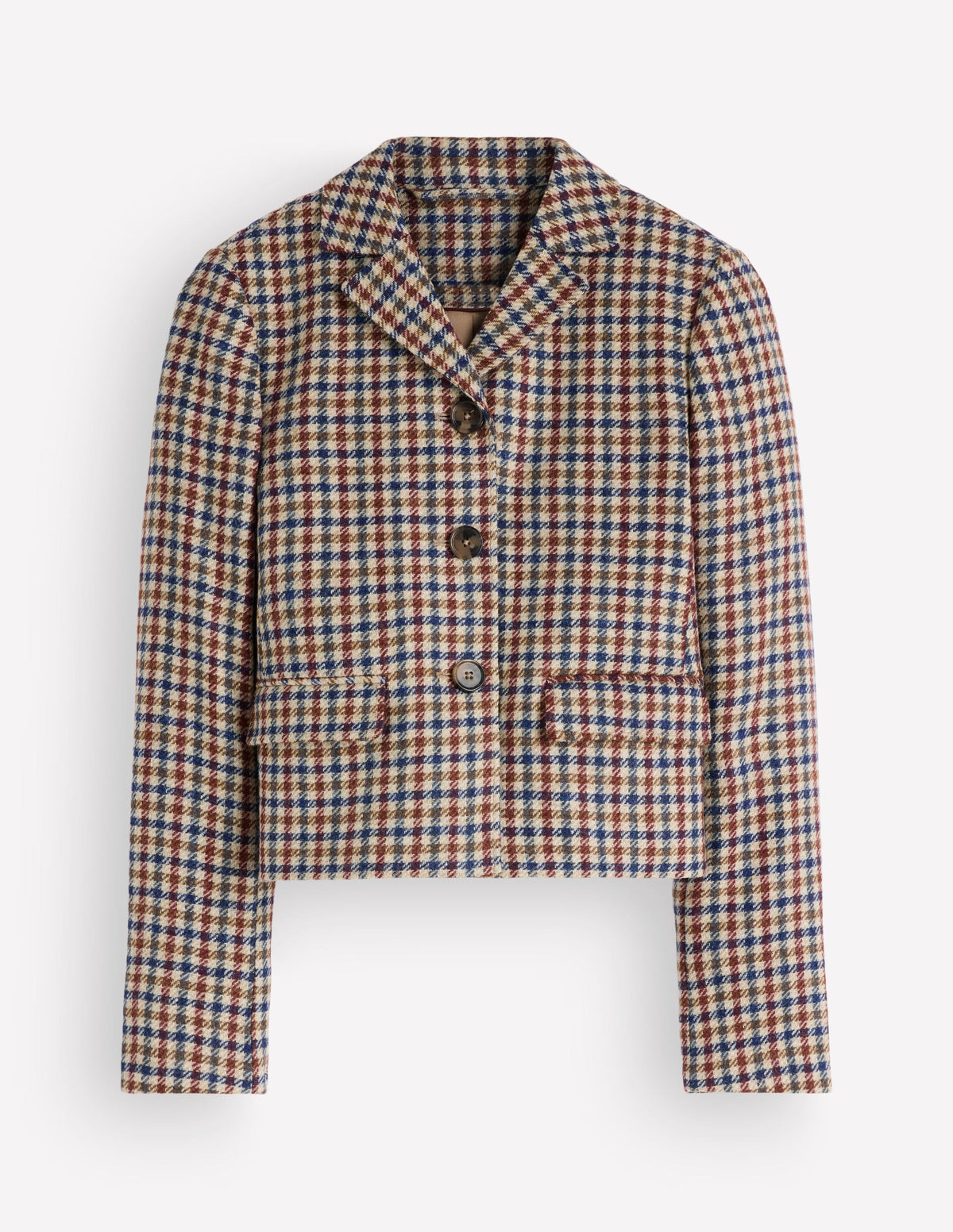 Dartmouth Blazer aus Wollmischgewebe-Naturweiß, Blau und Kastanienbraun Kariert - Image 7