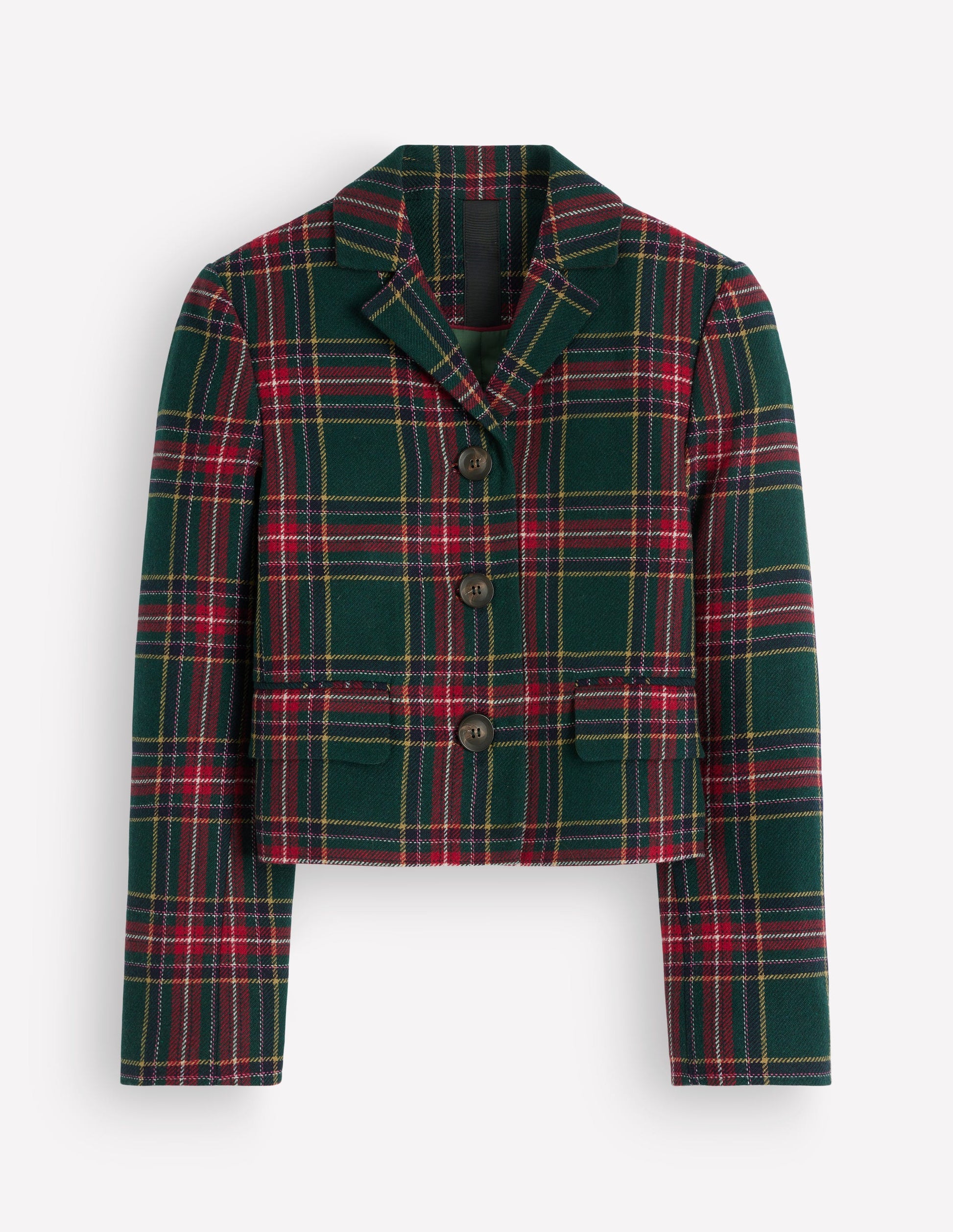 Dartmouth Wool Blend Blazer-Green, Navy and Red Check-7
