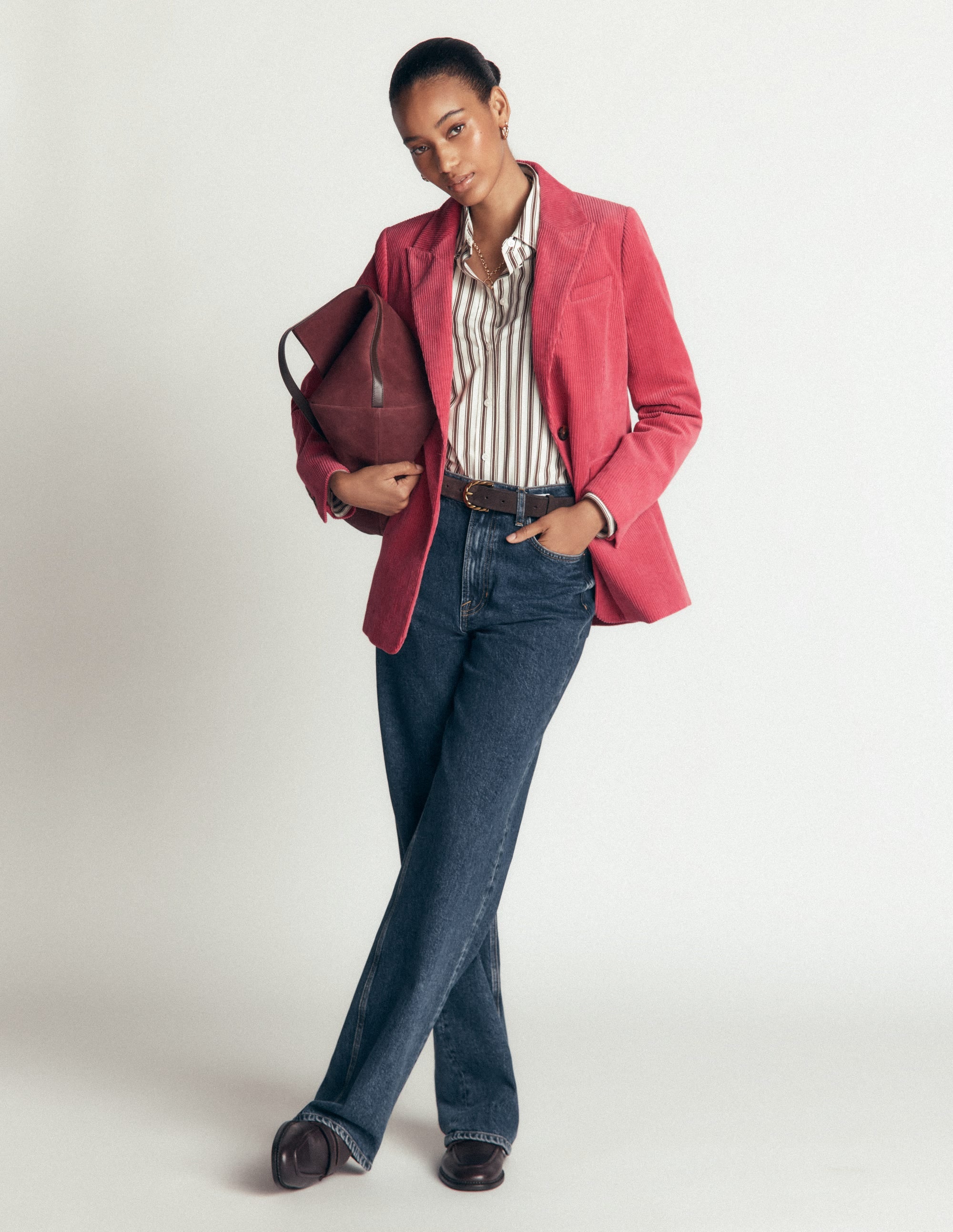 Woodbridge Cord-Blazer-Kirschrot - Image 1